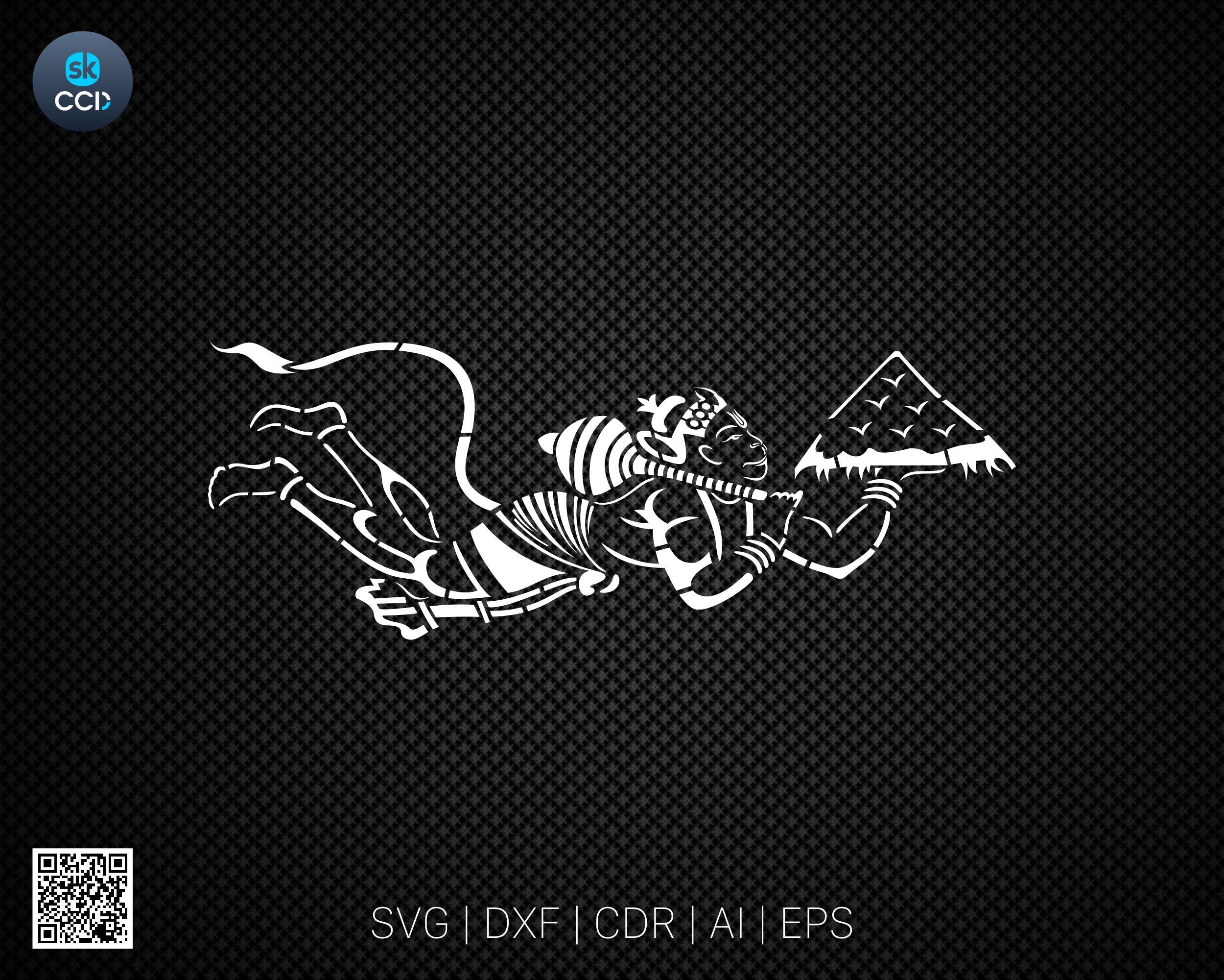 Indian God | Lord Hanuman | Hanuman | Laser Cutting Design | DXF Vector | Cnc Instant Download File | Cnc Digital Design
