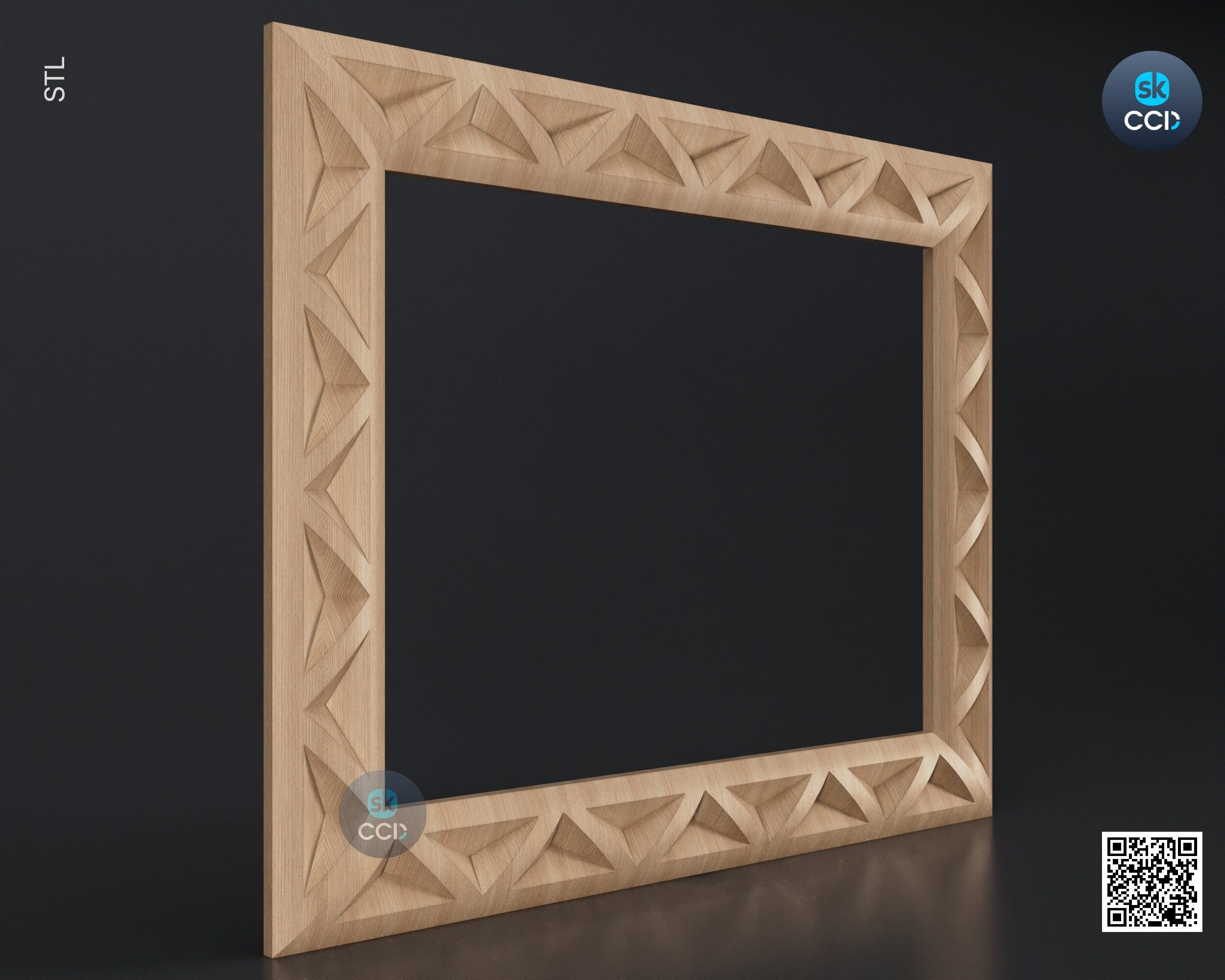 Carved Frame STL 3D Model, Carvign Frame, CNC Router Carving ArtCAM File, CNC files, Wood, Art, Wall Decor SKWF10185