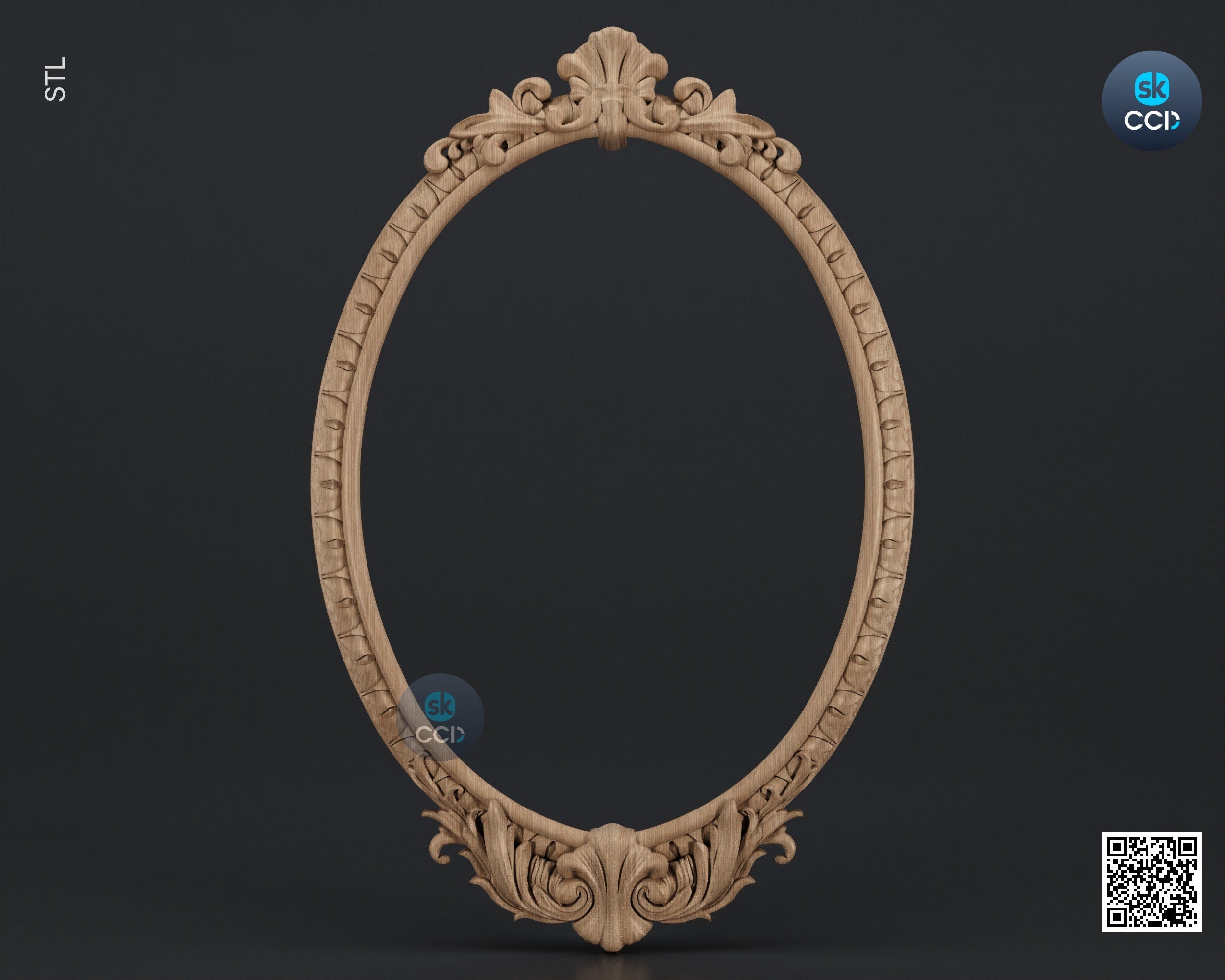 Carved Frame STL 3D Model, Carvign Frame, CNC Router Carving ArtCAM File, CNC files, Wood, Art, Wall Decor SKWF1068