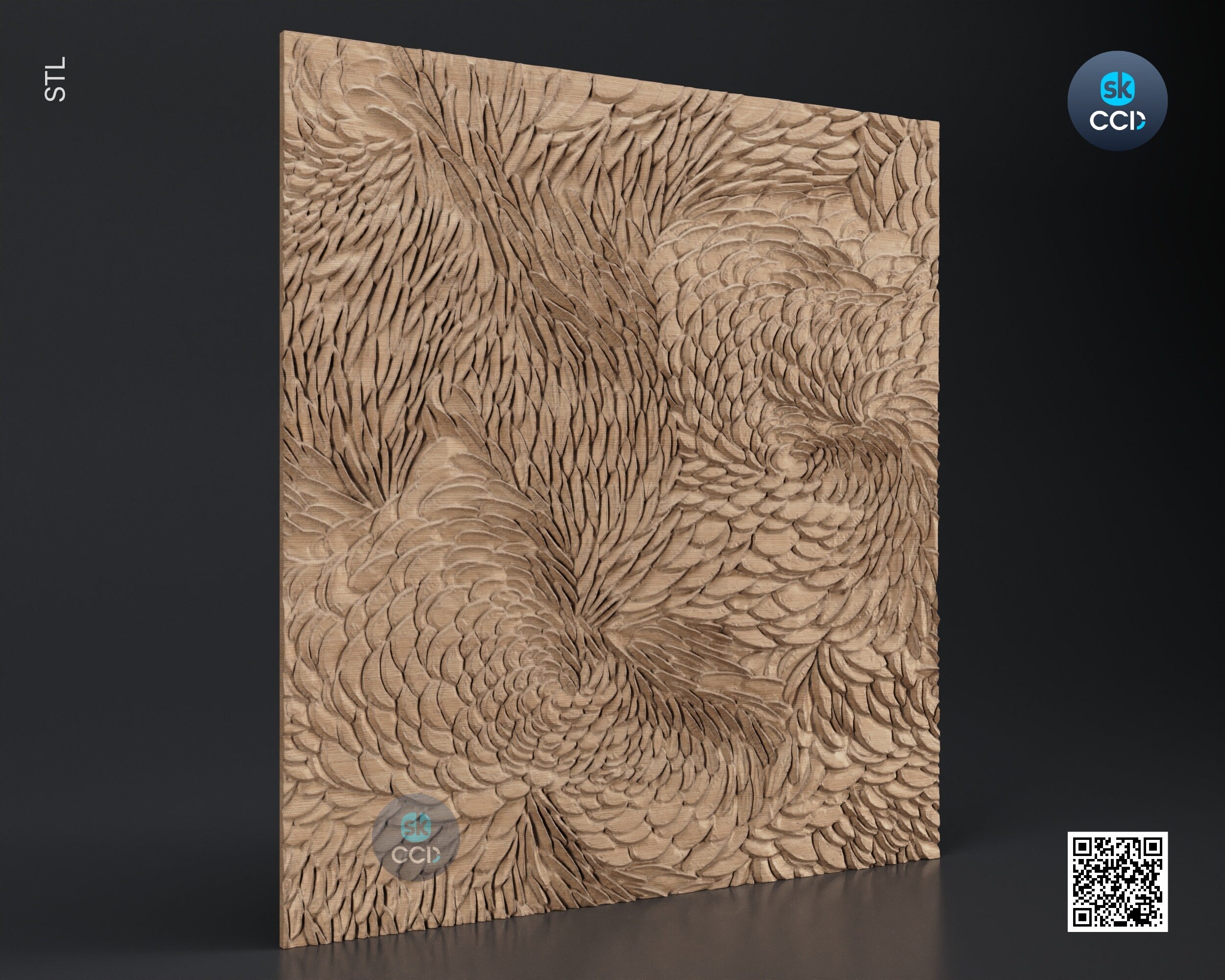 Wood Wall Art, Falcon STL Model, CNC Router Carving ArtCAM File, Wall Sculpture, Wood Carving, 3D Model