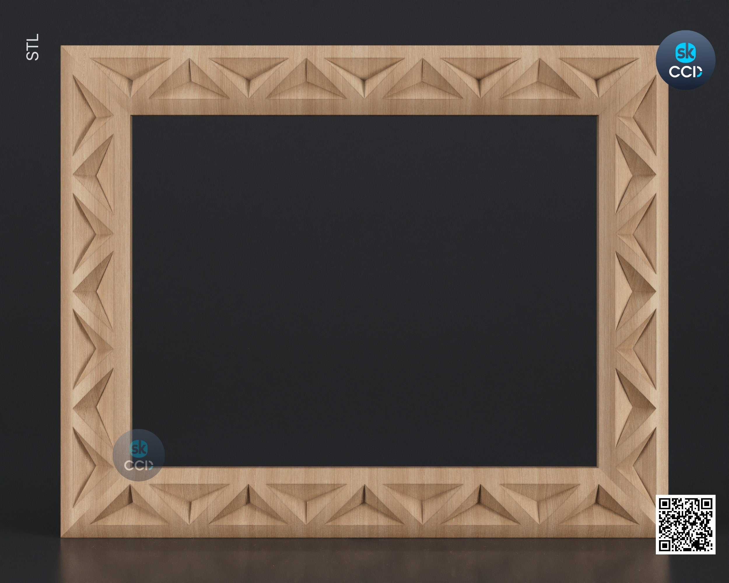 Carved Frame STL 3D Model, Carvign Frame, CNC Router Carving ArtCAM File, CNC files, Wood, Art, Wall Decor SKWF10185