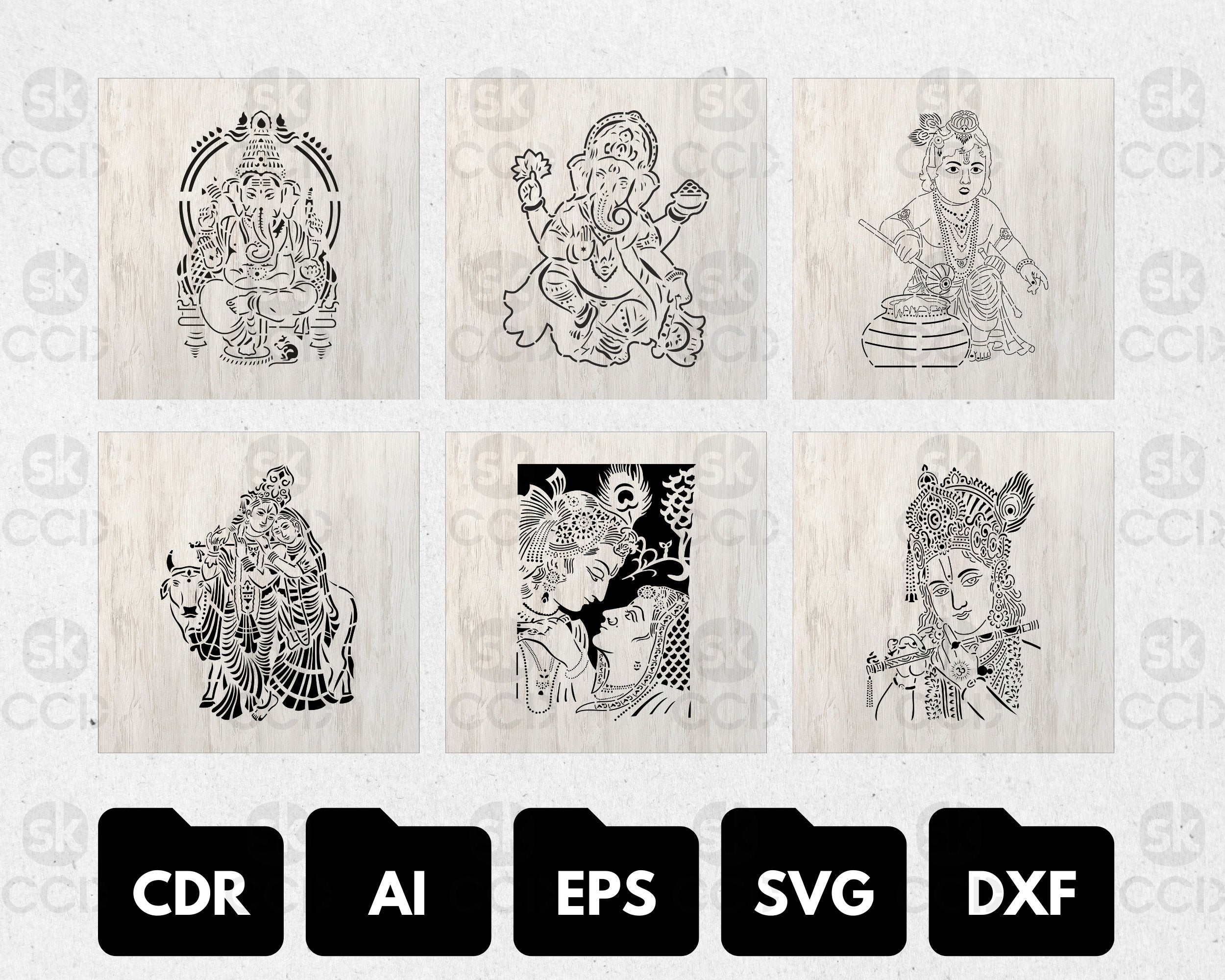 Indian God Collection, Lord Hanuman, Laser Cutting Design, DXF Vector, Cnc Instant Download File, Cnc Digital Design,SVG