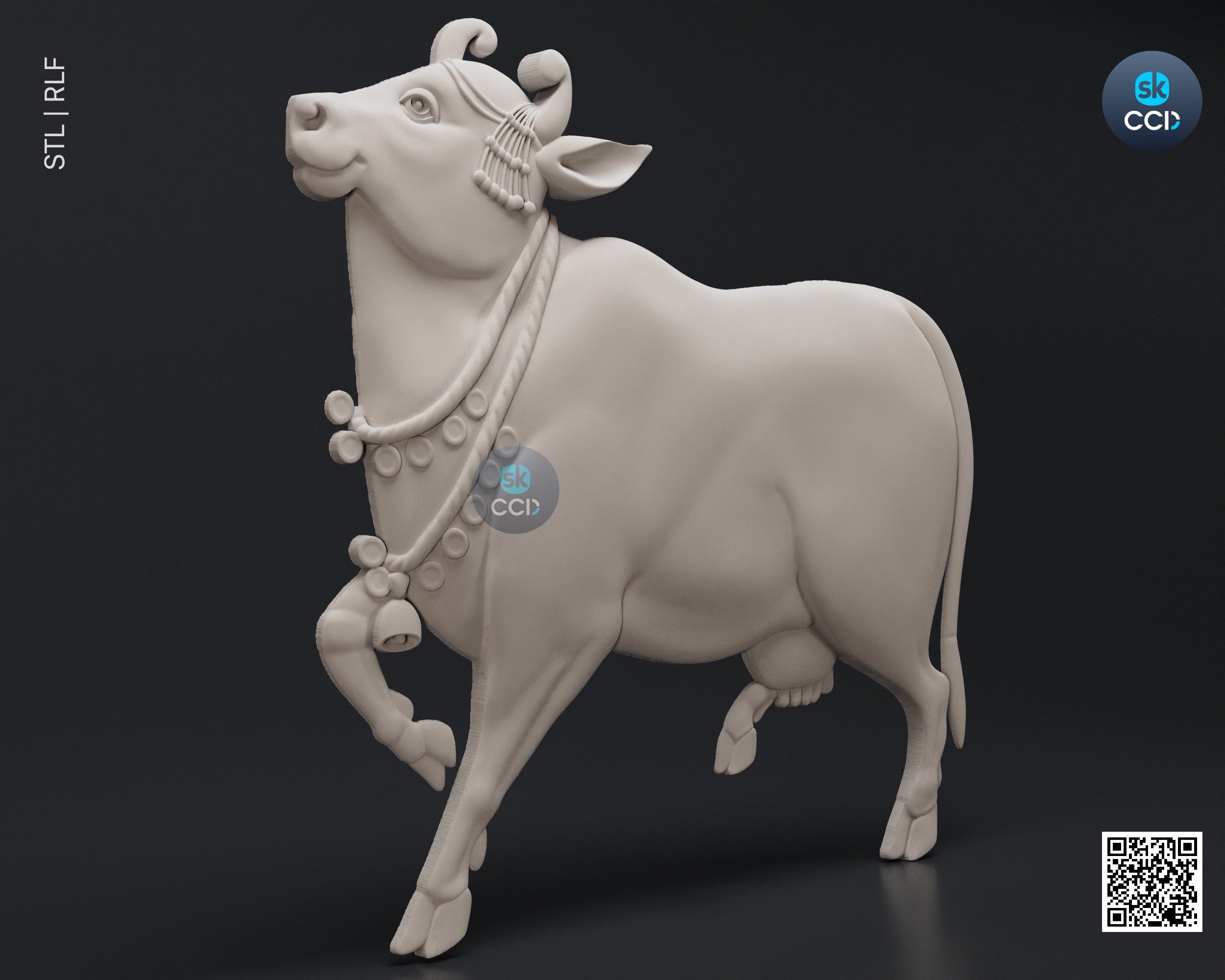 Cow STL 3D Model, Wood Carvign Model, CNC Router Carving ArtCAM File, CNC files, Wood, Art, Wall Decor 3D1072
