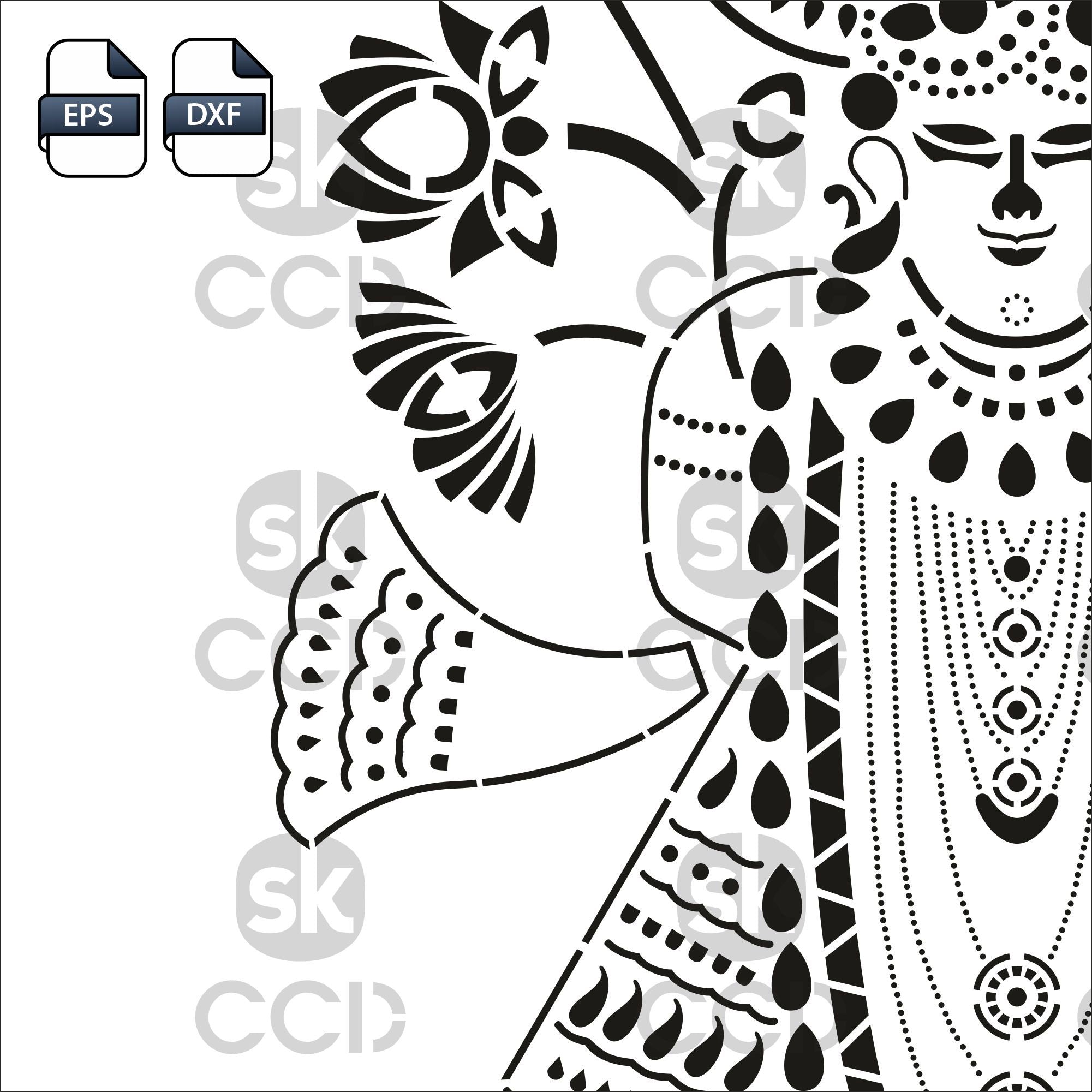 Shrinathji | Shrinathji Wall Art | Indian God |  | Laser Cutting Design | DXF Vector | Cnc Instant Download File | Cnc Digital Design