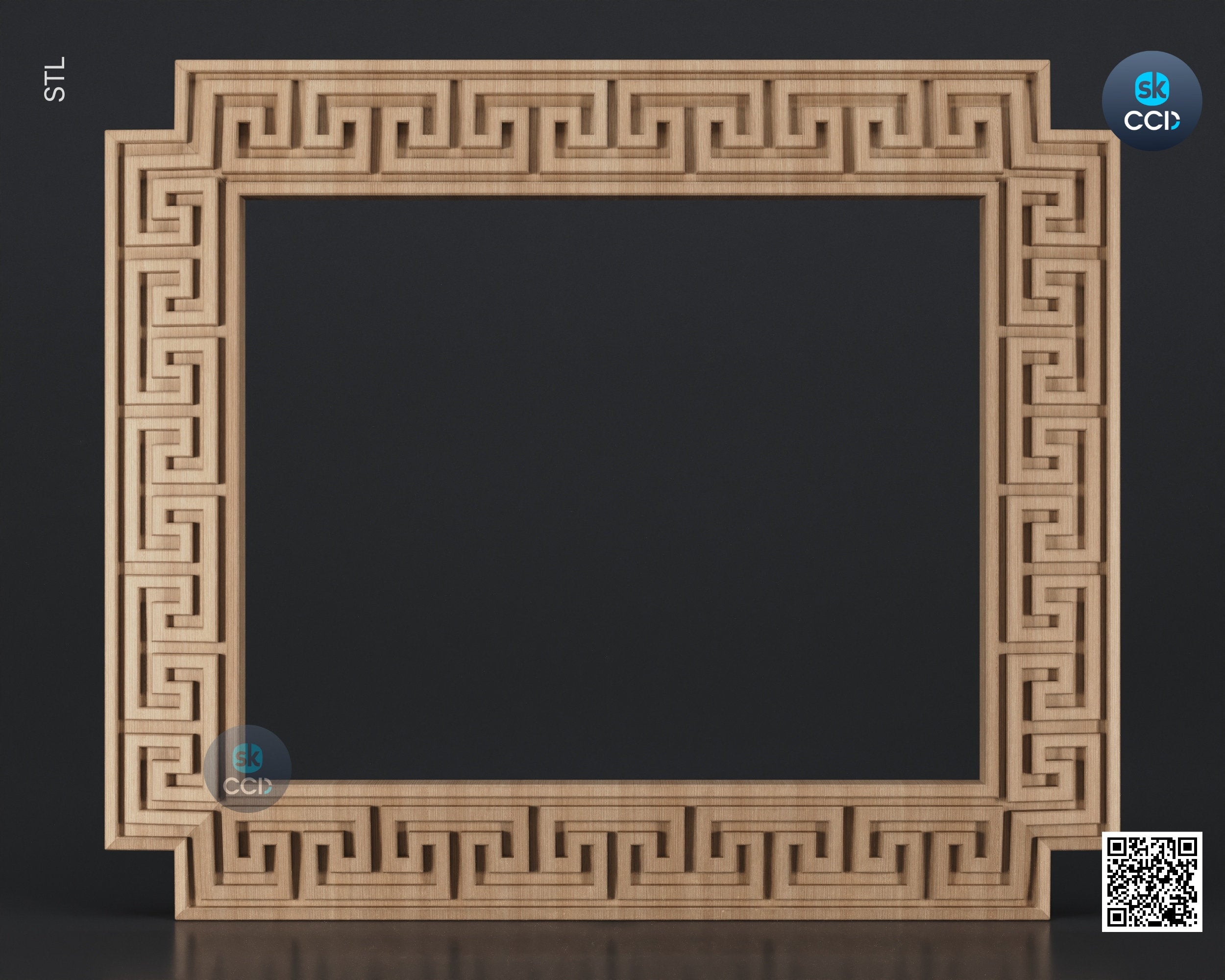 Carved Frame STL 3D Model, Carvign Frame, CNC Router Carving ArtCAM File, CNC files, Wood, Art, Wall Decor SKWF10247