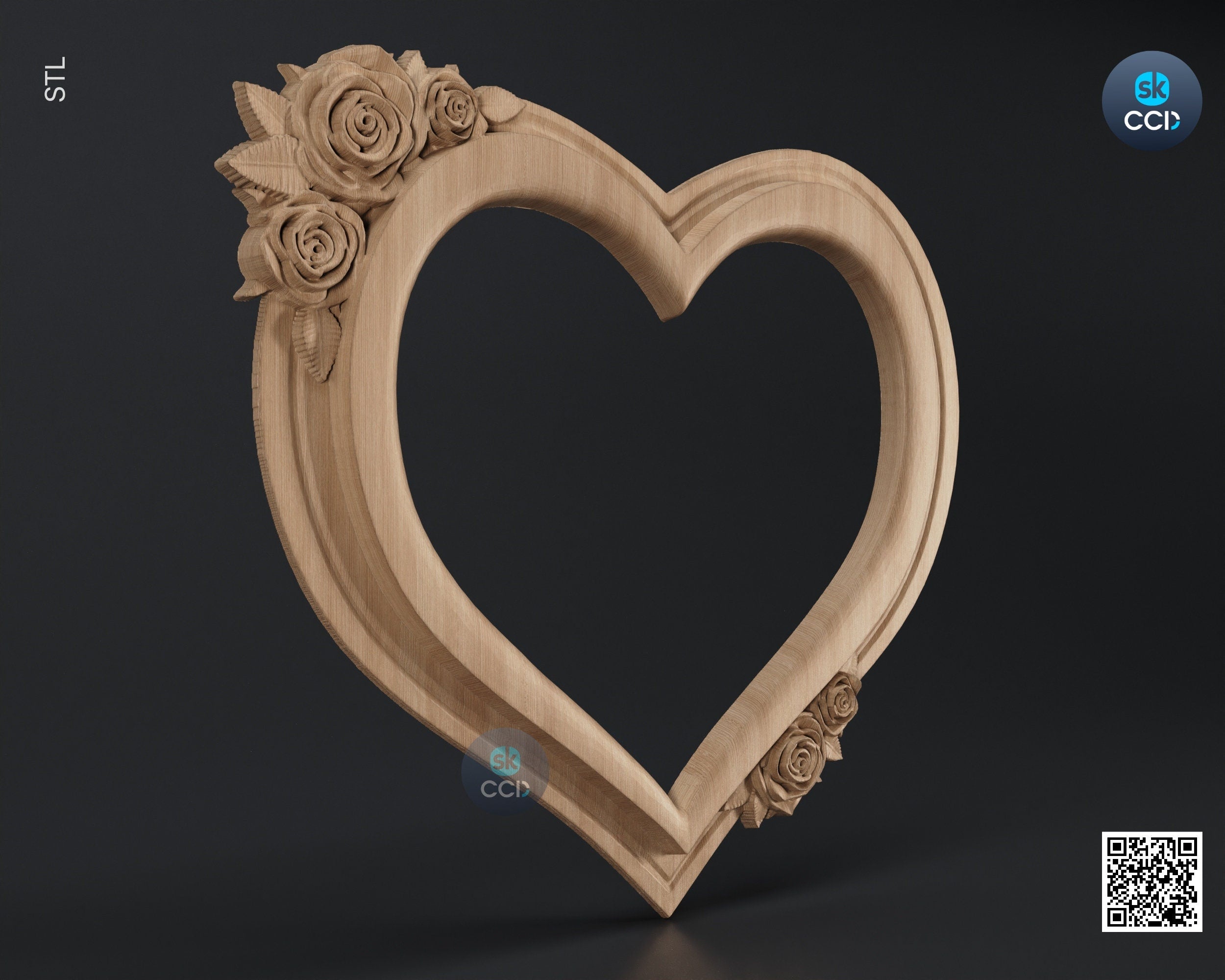 Carved Frame STL 3D Model, Carvign Frame, CNC Router Carving ArtCAM File, CNC files, Wood, Art, Wall Decor SKWF1063