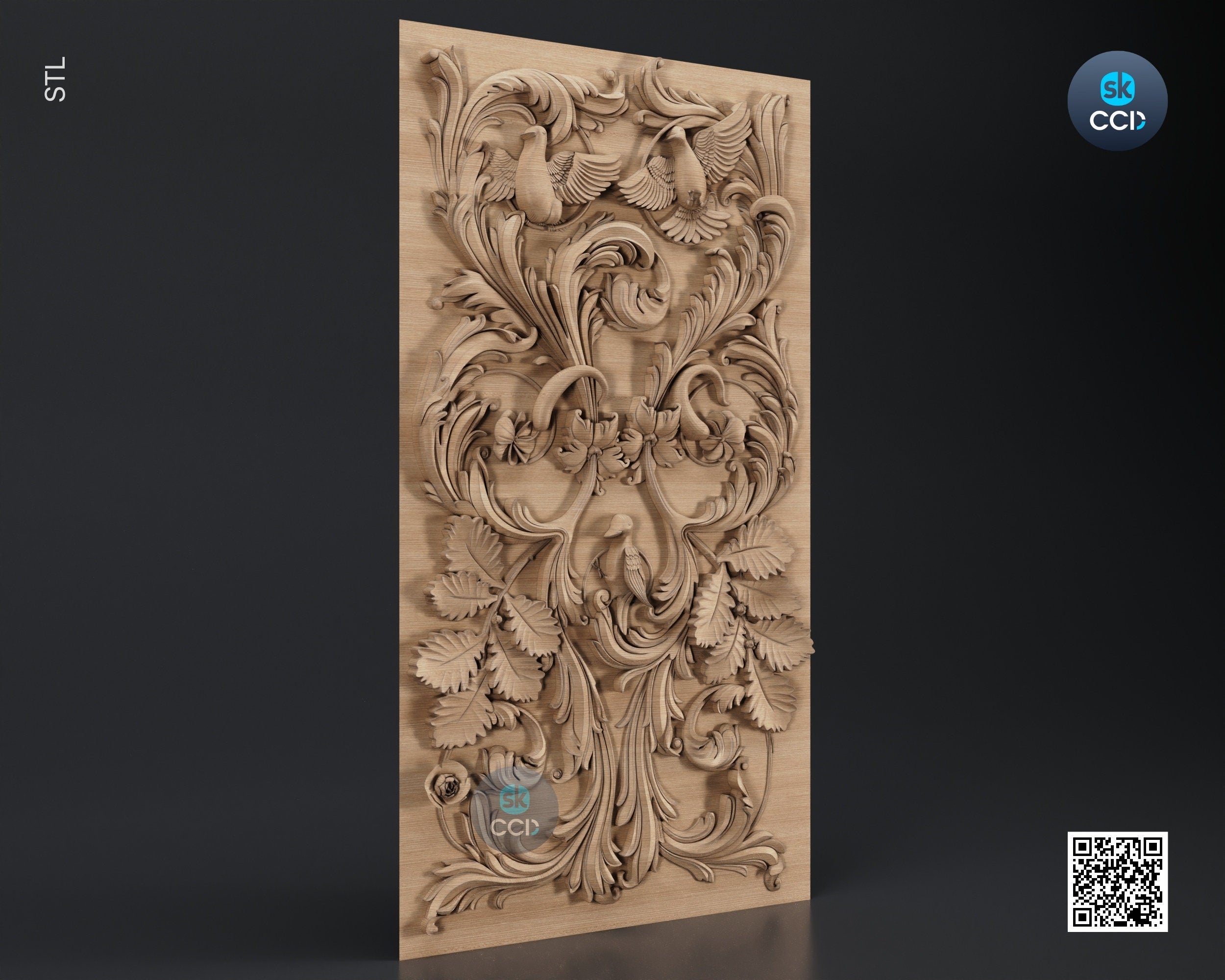 Wood Wall Art, Symmetric Melody STL Model, CNC Router Carving ArtCAM File, Wall Sculpture, Wood Carving, 3D Model