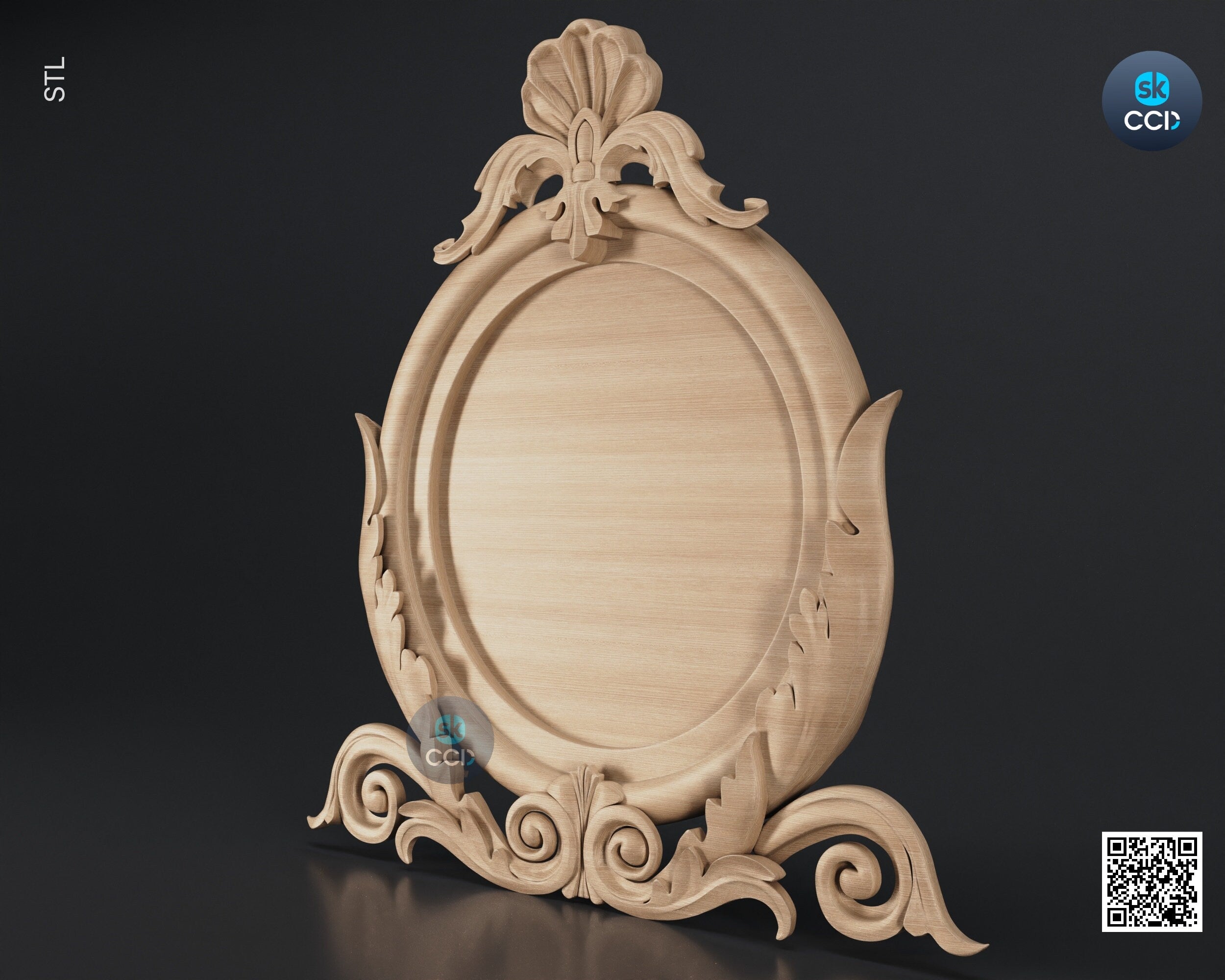 Carved Frame STL 3D Model, Carvign Frame, CNC Router Carving ArtCAM File, CNC files, Wood, Art, Wall Decor SKWF10209
