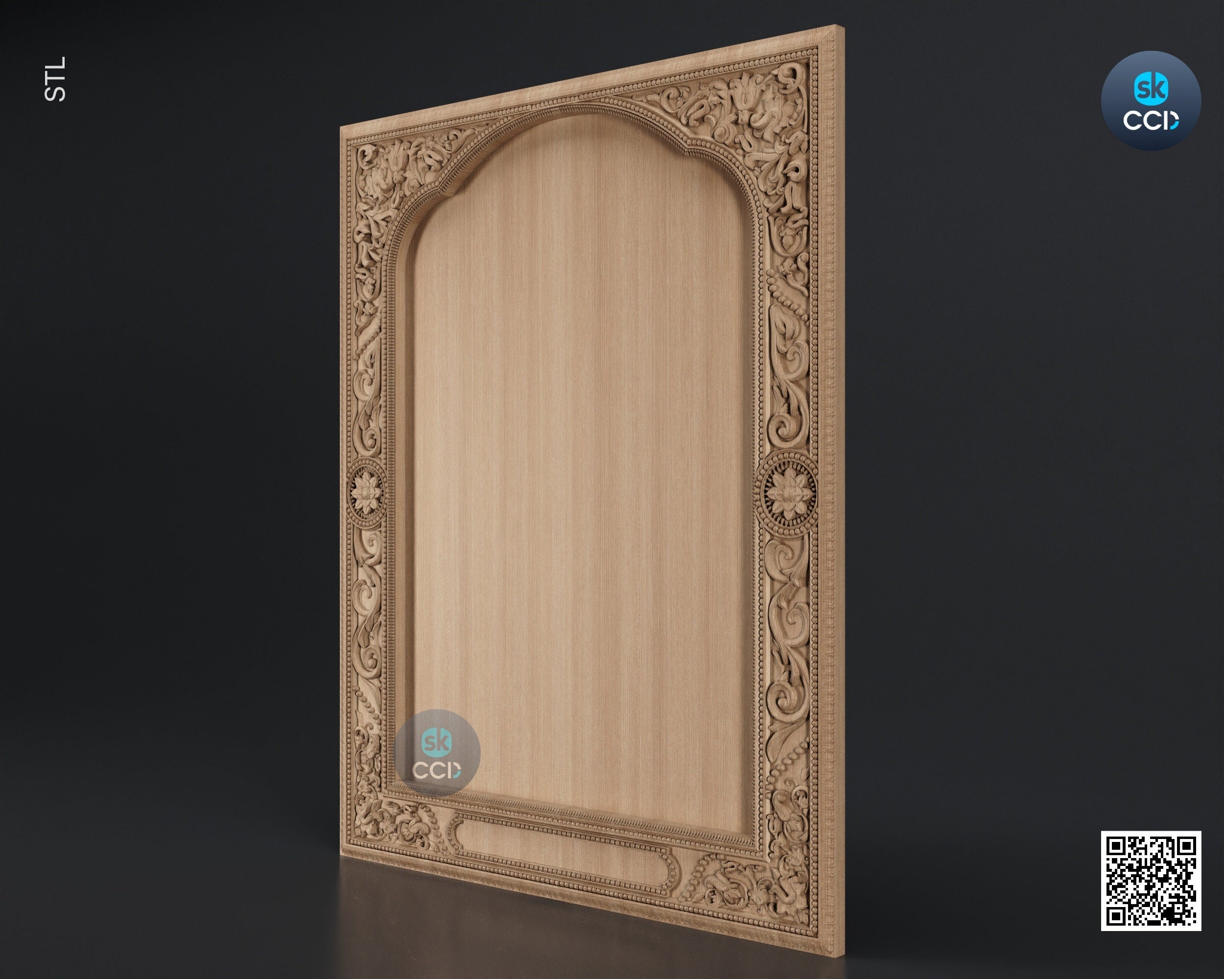 Carved Frame STL 3D Model, Carvign Frame, CNC Router Carving ArtCAM File, CNC files, Wood, Art, Wall Decor SKWF1067