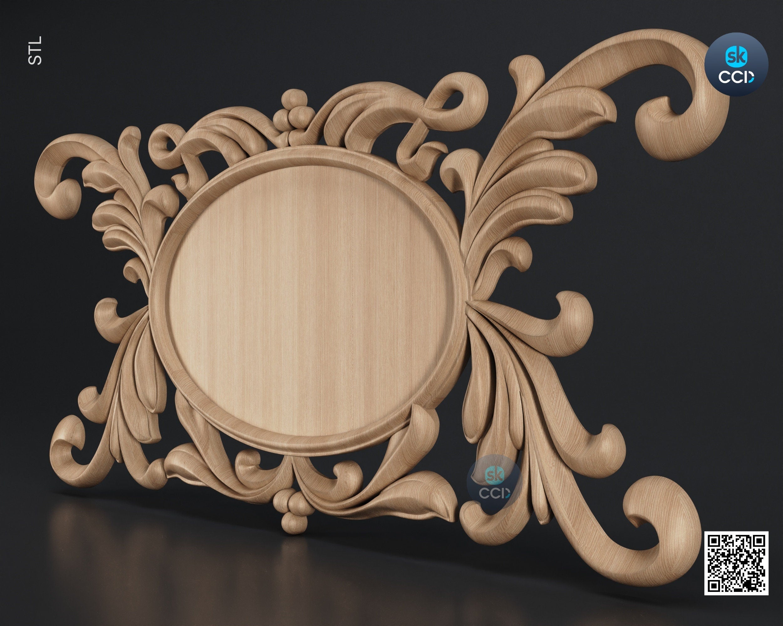 Carved Frame STL 3D Model, Carvign Frame, CNC Router Carving ArtCAM File, CNC files, Wood, Art, Wall Decor SKWF10150