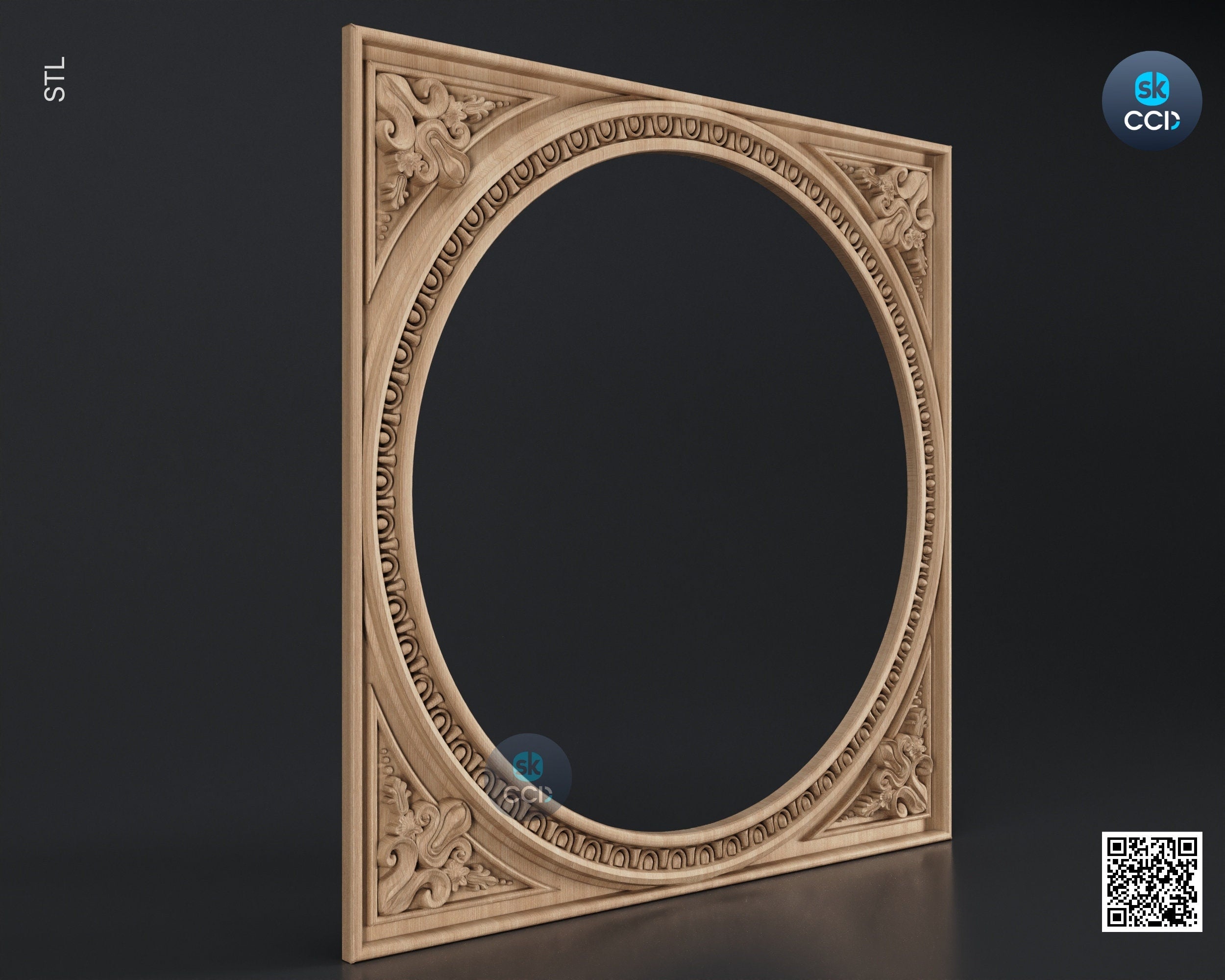 Carved Frame STL 3D Model, Carvign Frame, CNC Router Carving ArtCAM File, CNC files, Wood, Art, Wall Decor SKWF10123
