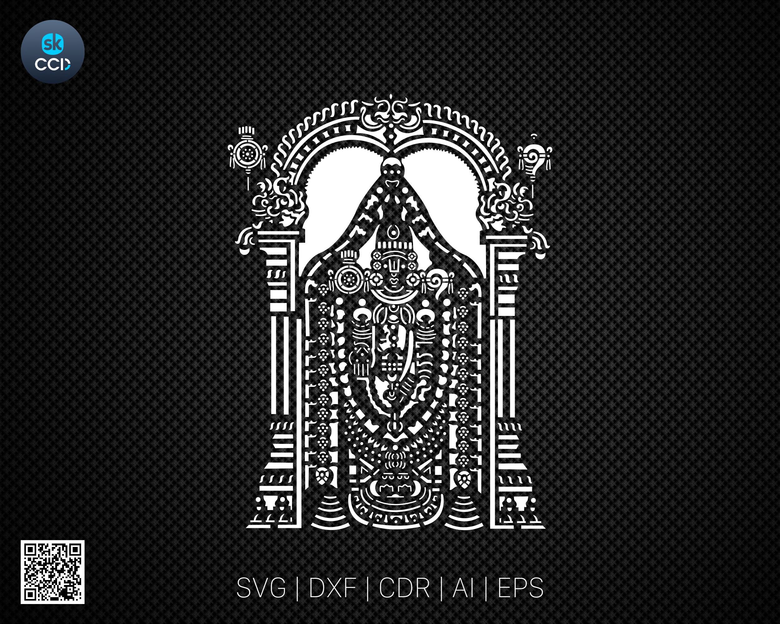 Tirupati Balaji | Indian God | Laser Cutting Design | DXF Vector | Cnc Router Instant Download File | Cnc Digital Design