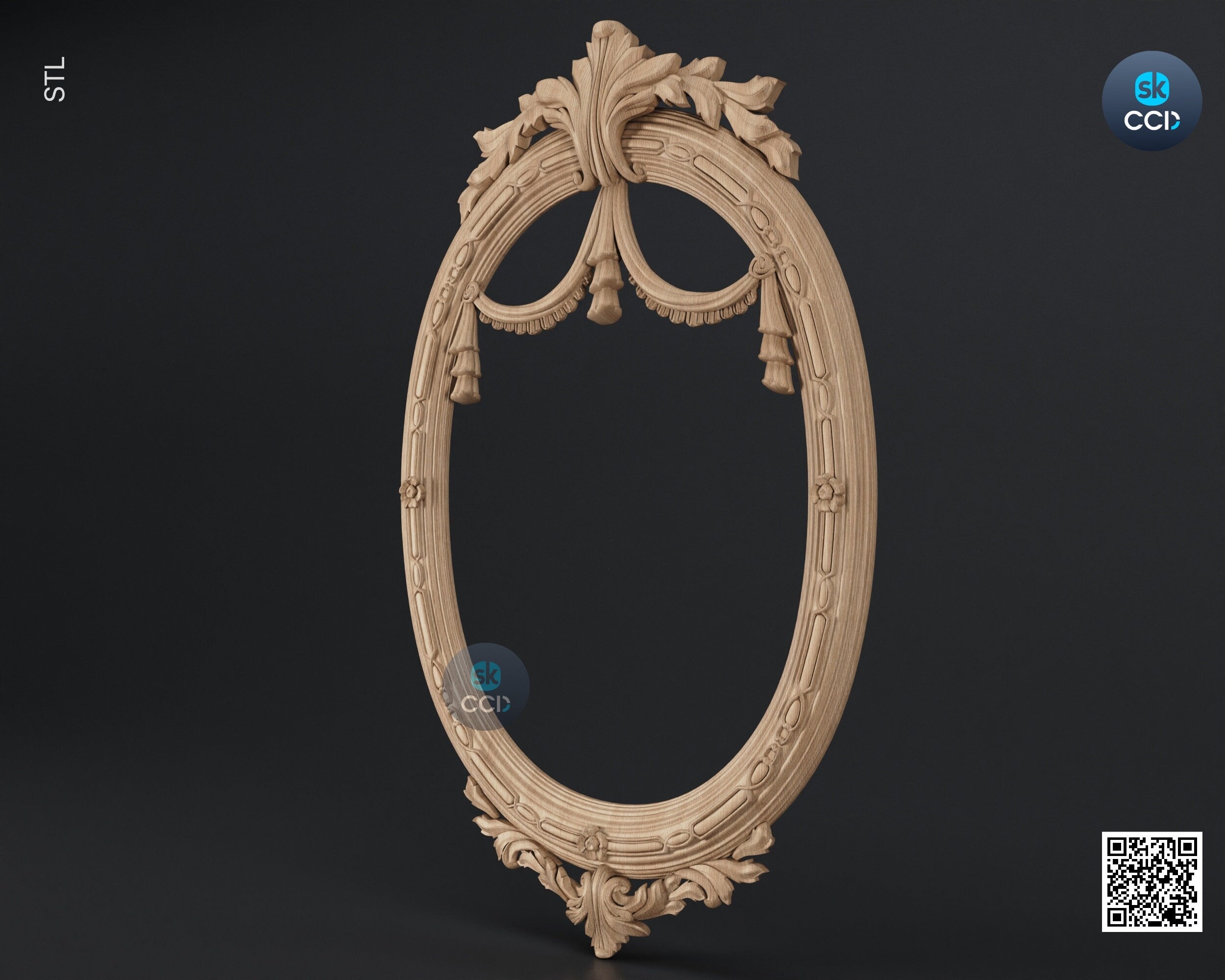 Carved Frame STL 3D Model, Carvign Frame, CNC Router Carving ArtCAM File, CNC files, Wood, Art, Wall Decor SKWF10215