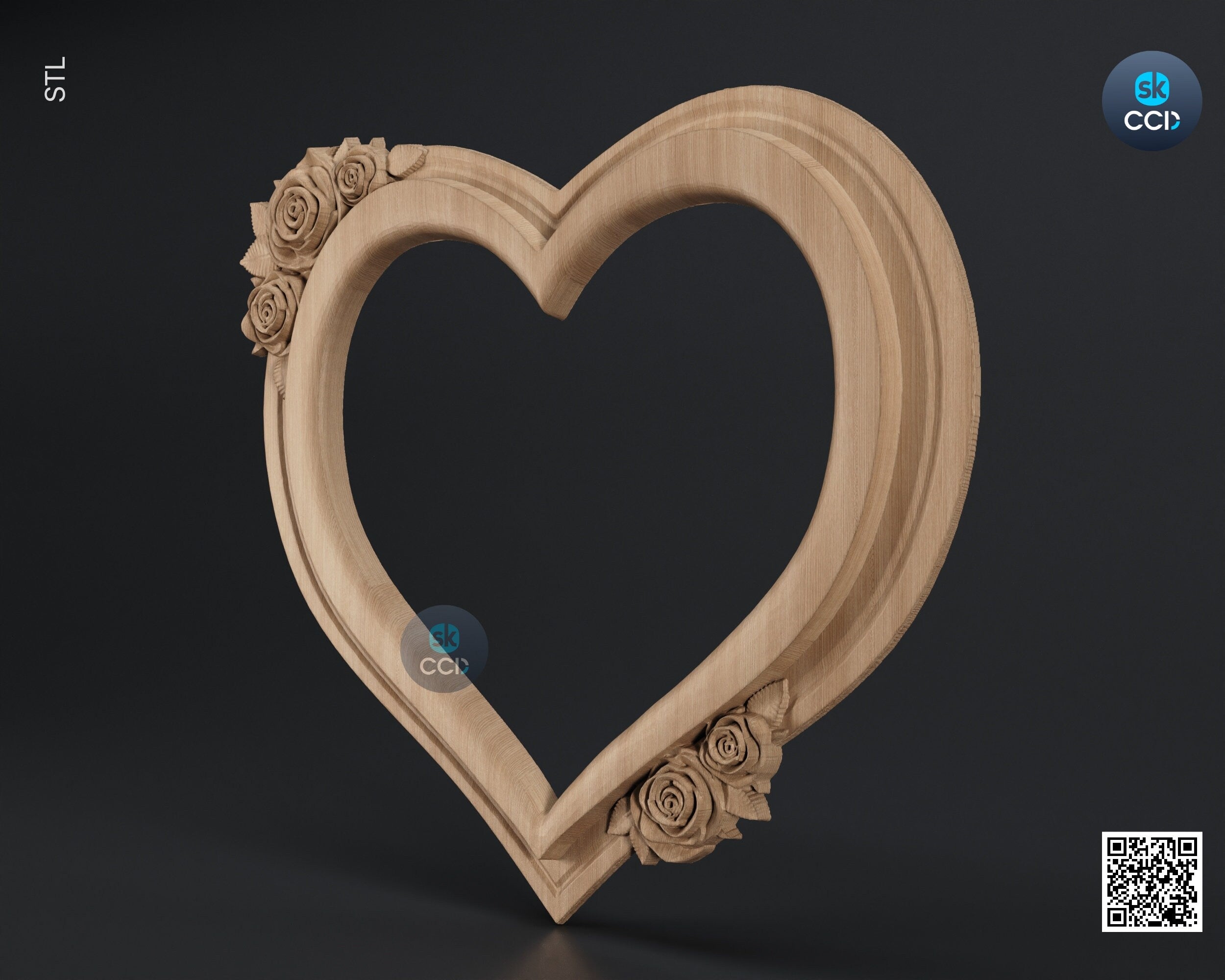 Carved Frame STL 3D Model, Carvign Frame, CNC Router Carving ArtCAM File, CNC files, Wood, Art, Wall Decor SKWF1063