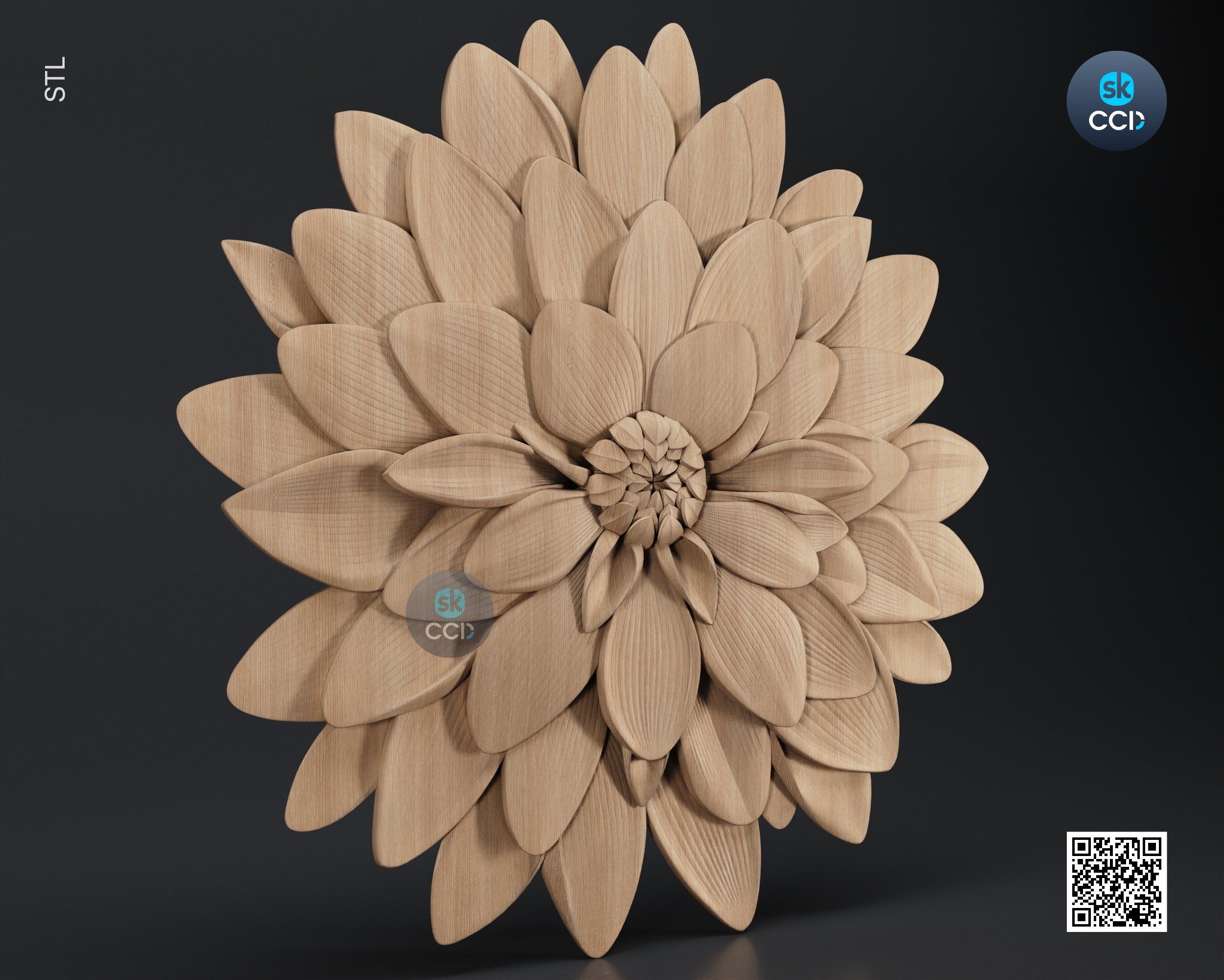Wood Wall Art, Scent of nature STL Model, CNC Router Carving ArtCAM File, Wall Sculpture, Wood Carving, 3D Model