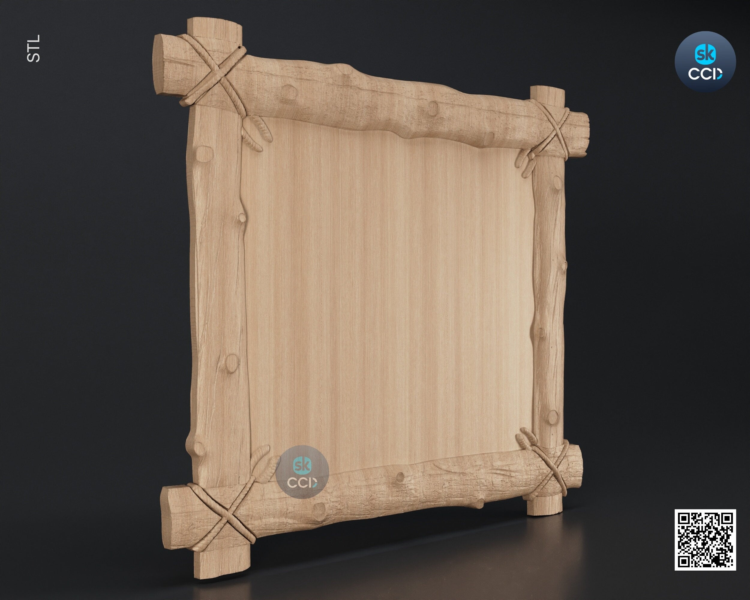 Carved Frame STL 3D Model, Carvign Frame, CNC Router Carving ArtCAM File, CNC files, Wood, Art, Wall Decor SKWF10267