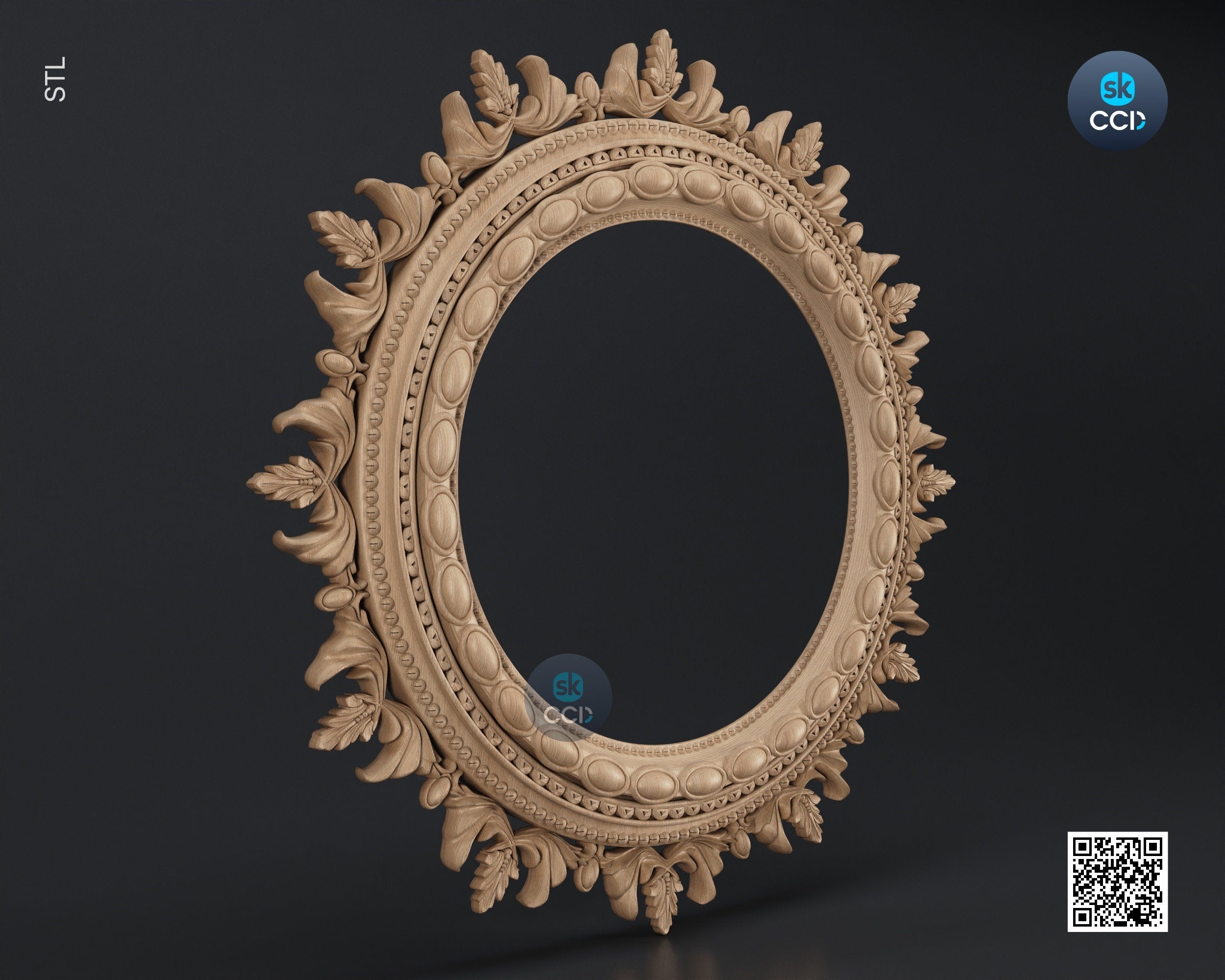 Carved Frame STL 3D Model, Carvign Frame, CNC Router Carving ArtCAM File, CNC files, Wood, Art, Wall Decor SKWF1035