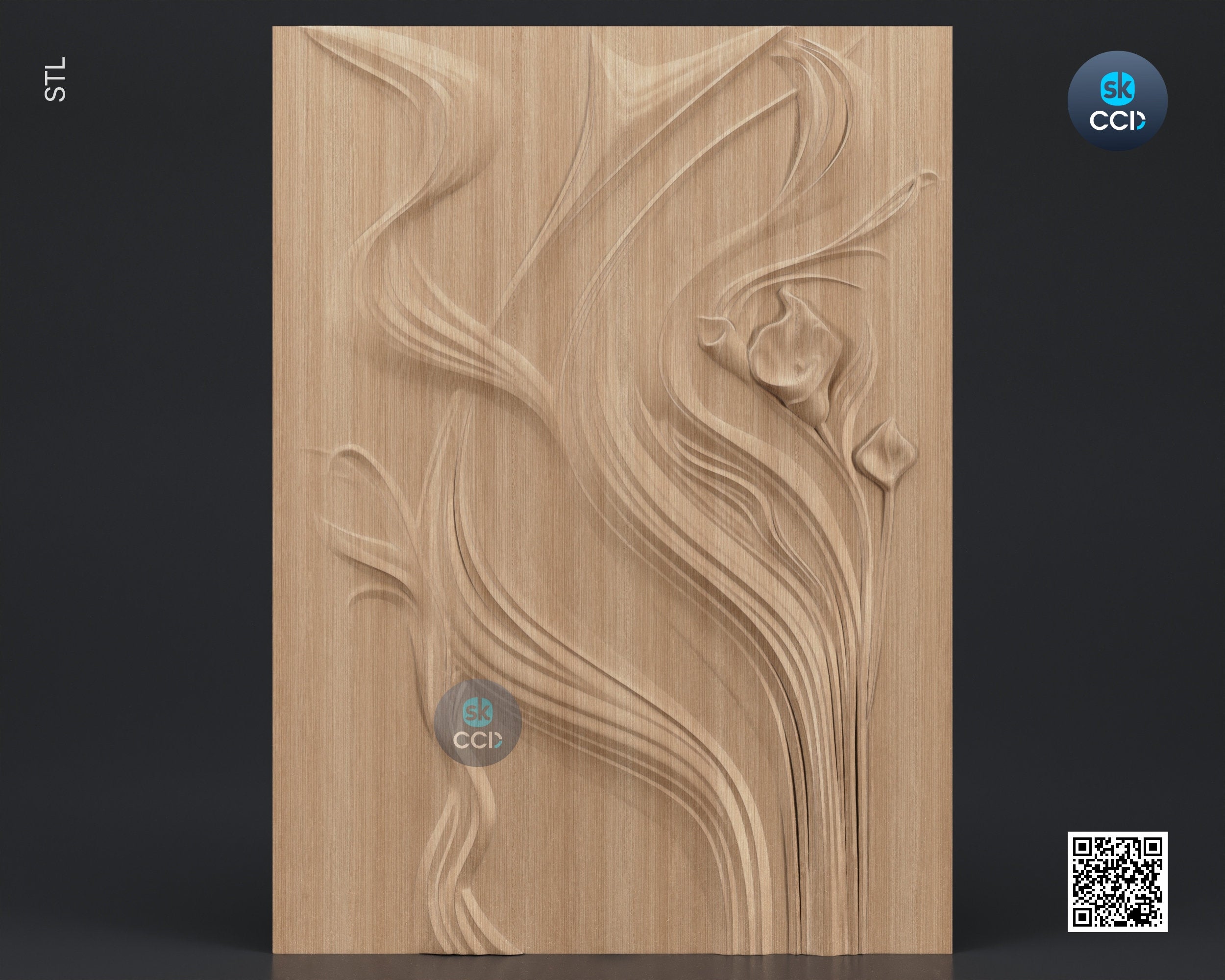 Wood Wall Art, Kala STL Model, CNC Router Carving ArtCAM File, Wall Sculpture, Wood Carving, 3D Model