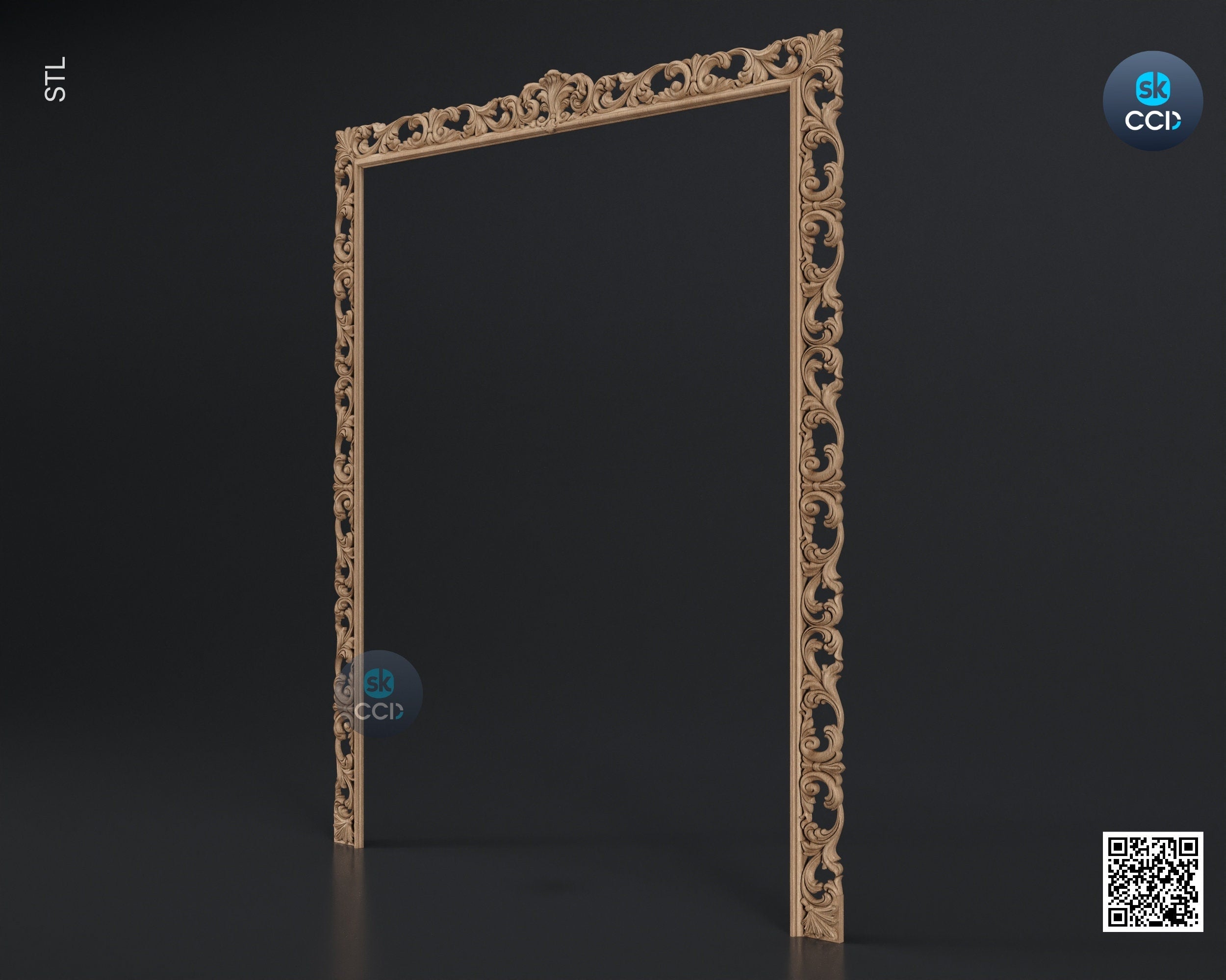 Carved Frame STL 3D Model, Carvign Frame, CNC Router Carving ArtCAM File, CNC files, Wood, Art, Wall Decor SKWF1084