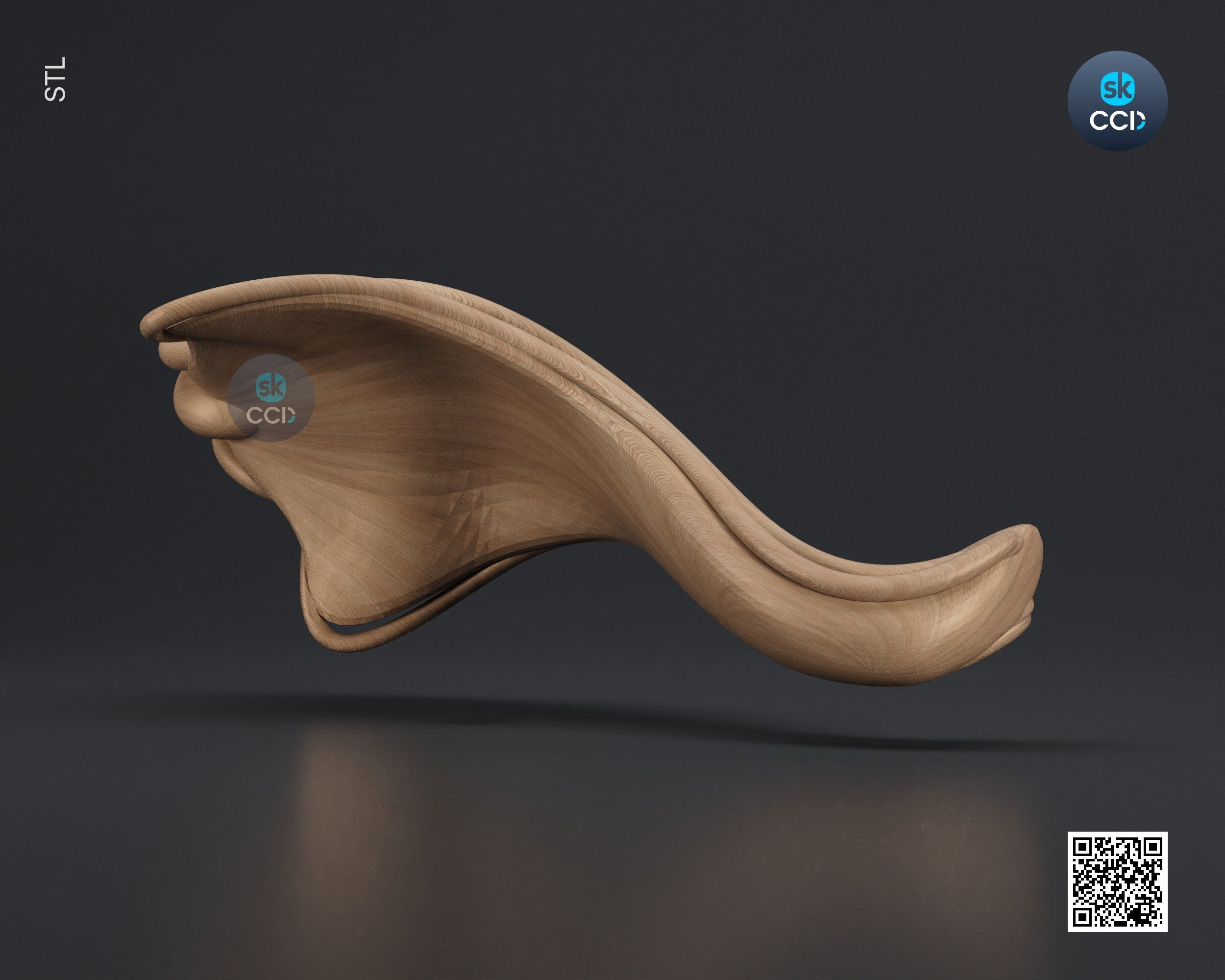 Furniture Leg 3D Model For Cnc Router, Wood Carving Digital File, Column Design, Model No. SKWL1021