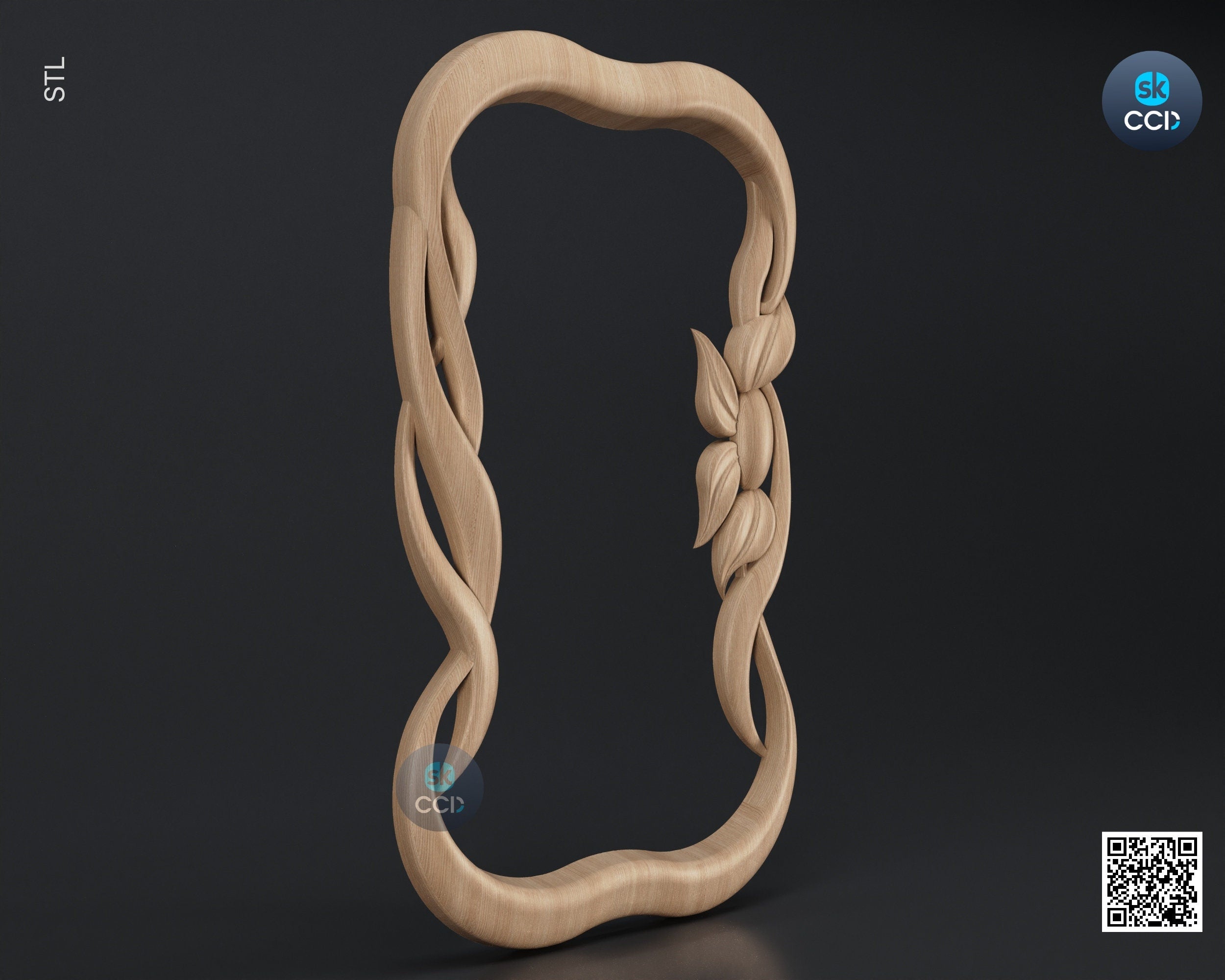Carved Frame STL 3D Model, Carvign Frame, CNC Router Carving ArtCAM File, CNC files, Wood, Art, Wall Decor SKWF10116