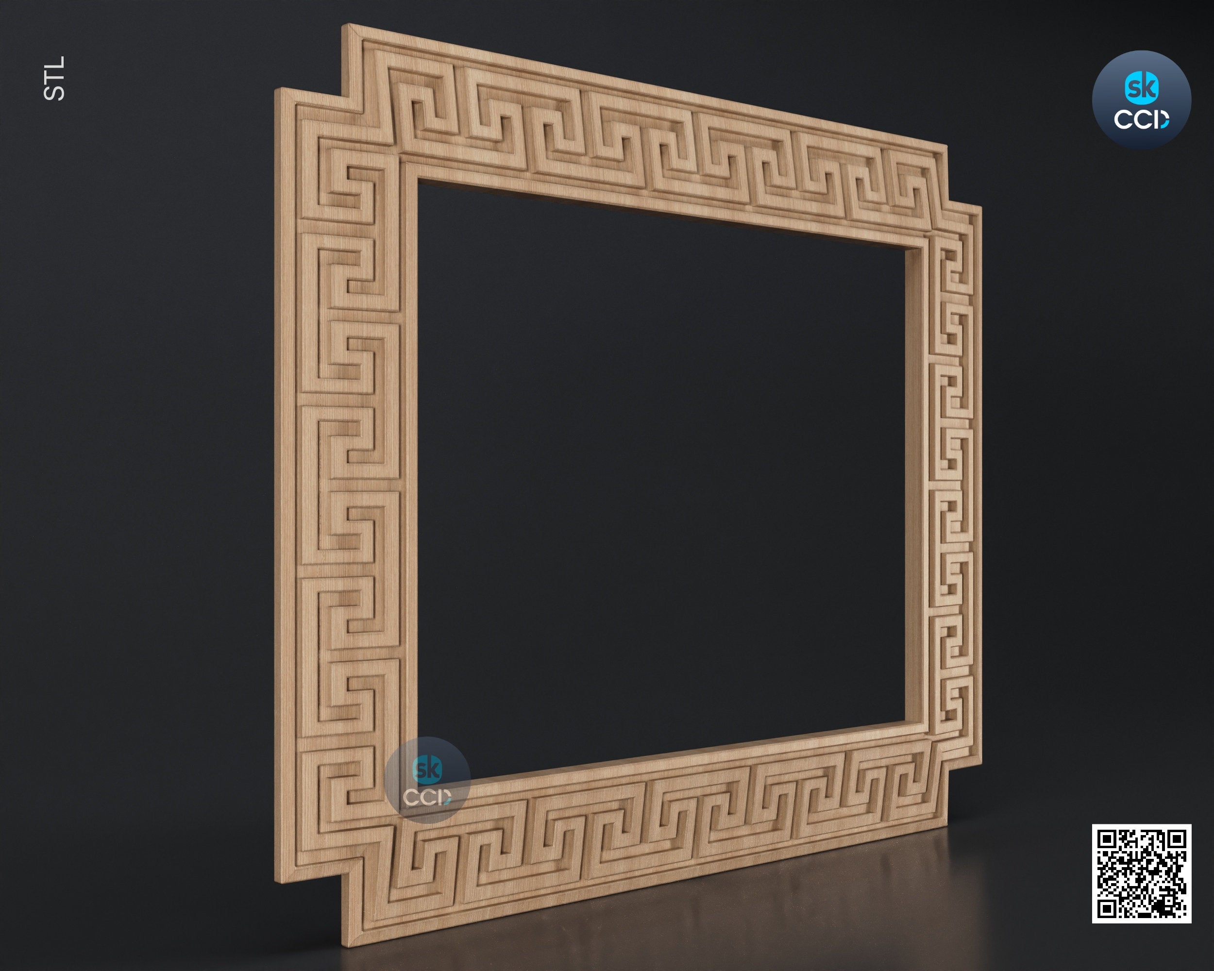 Carved Frame STL 3D Model, Carvign Frame, CNC Router Carving ArtCAM File, CNC files, Wood, Art, Wall Decor SKWF10247