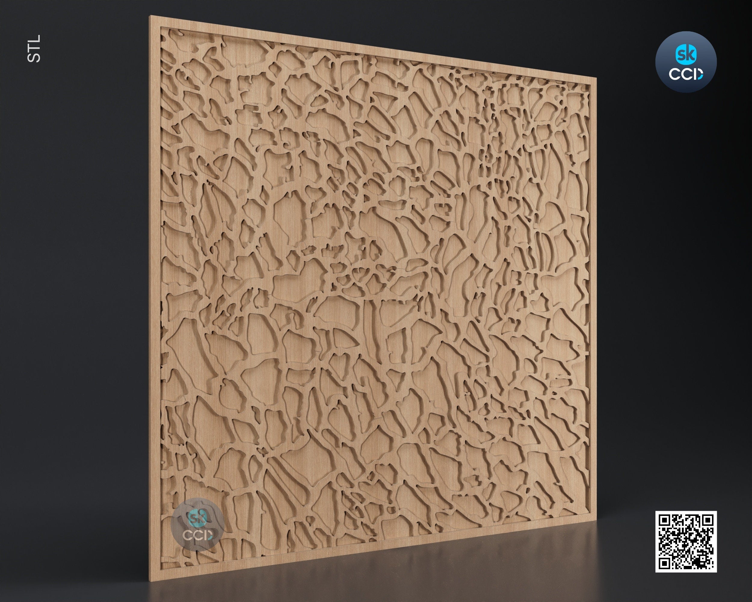 Wood Wall Art, Cell STL Model, CNC Router Carving ArtCAM File, Wall Sculpture, Wood Carving, 3D Model