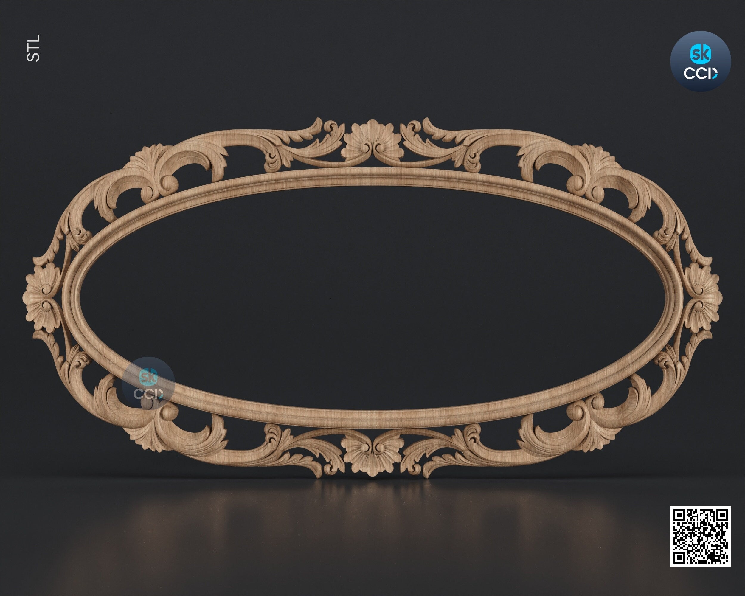 Carved Frame STL 3D Model, Carvign Frame, CNC Router Carving ArtCAM File, CNC files, Wood, Art, Wall Decor SKWF10140