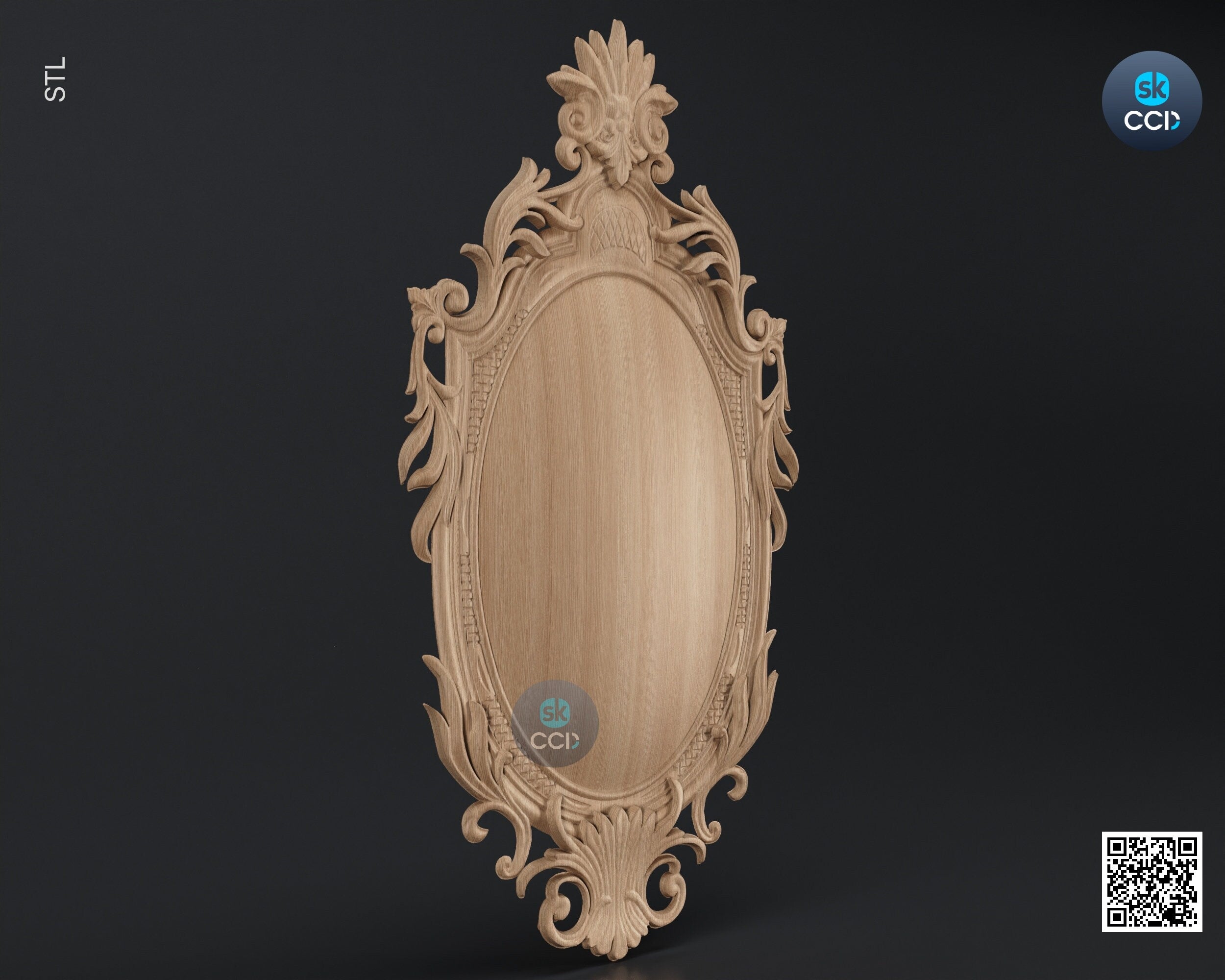 Carved Frame STL 3D Model, Carvign Frame, CNC Router Carving ArtCAM File, CNC files, Wood, Art, Wall Decor SKWF1081