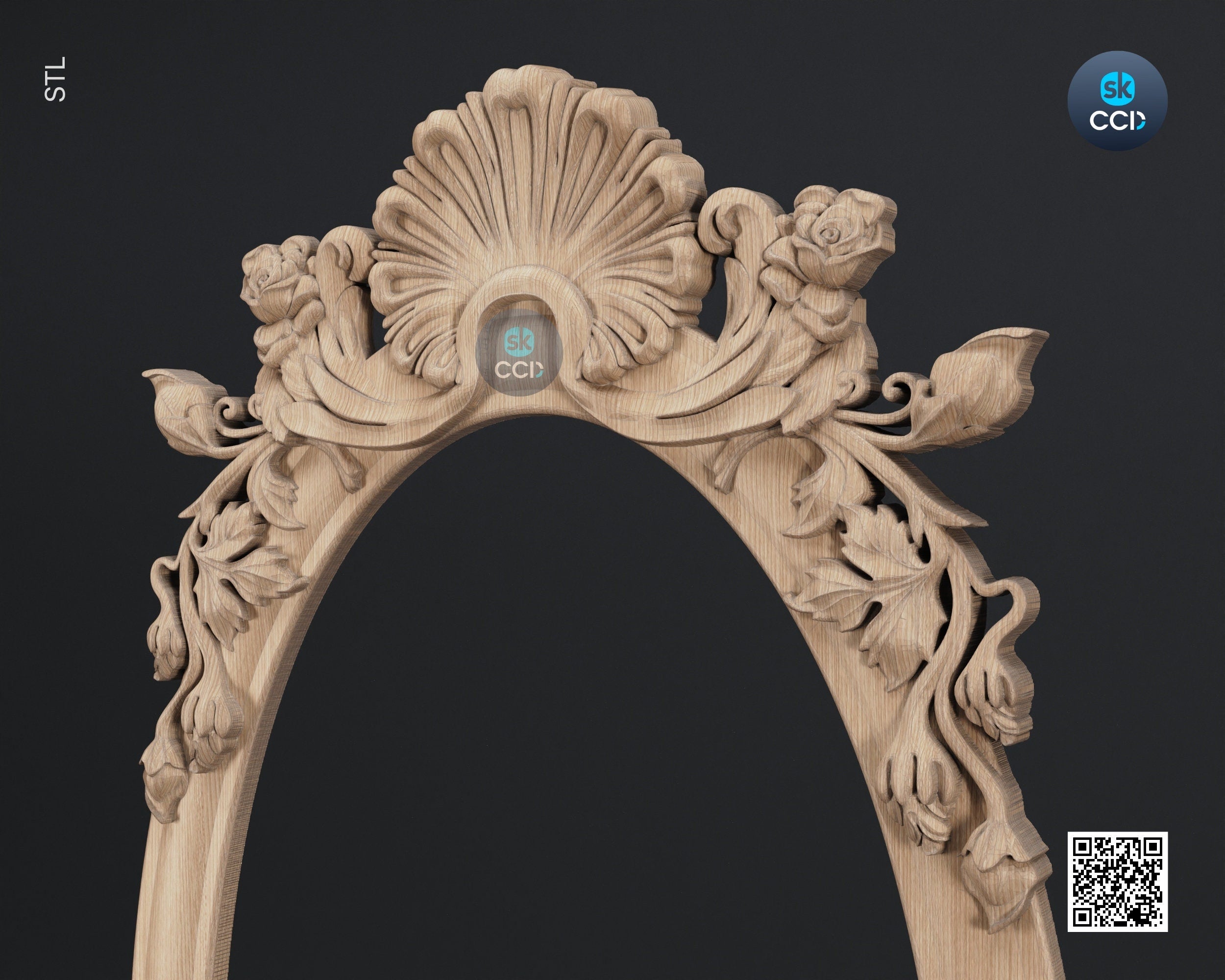 Carved Frame STL 3D Model, Carvign Frame, CNC Router Carving ArtCAM File, CNC files, Wood, Art, Wall Decor SKWF1012