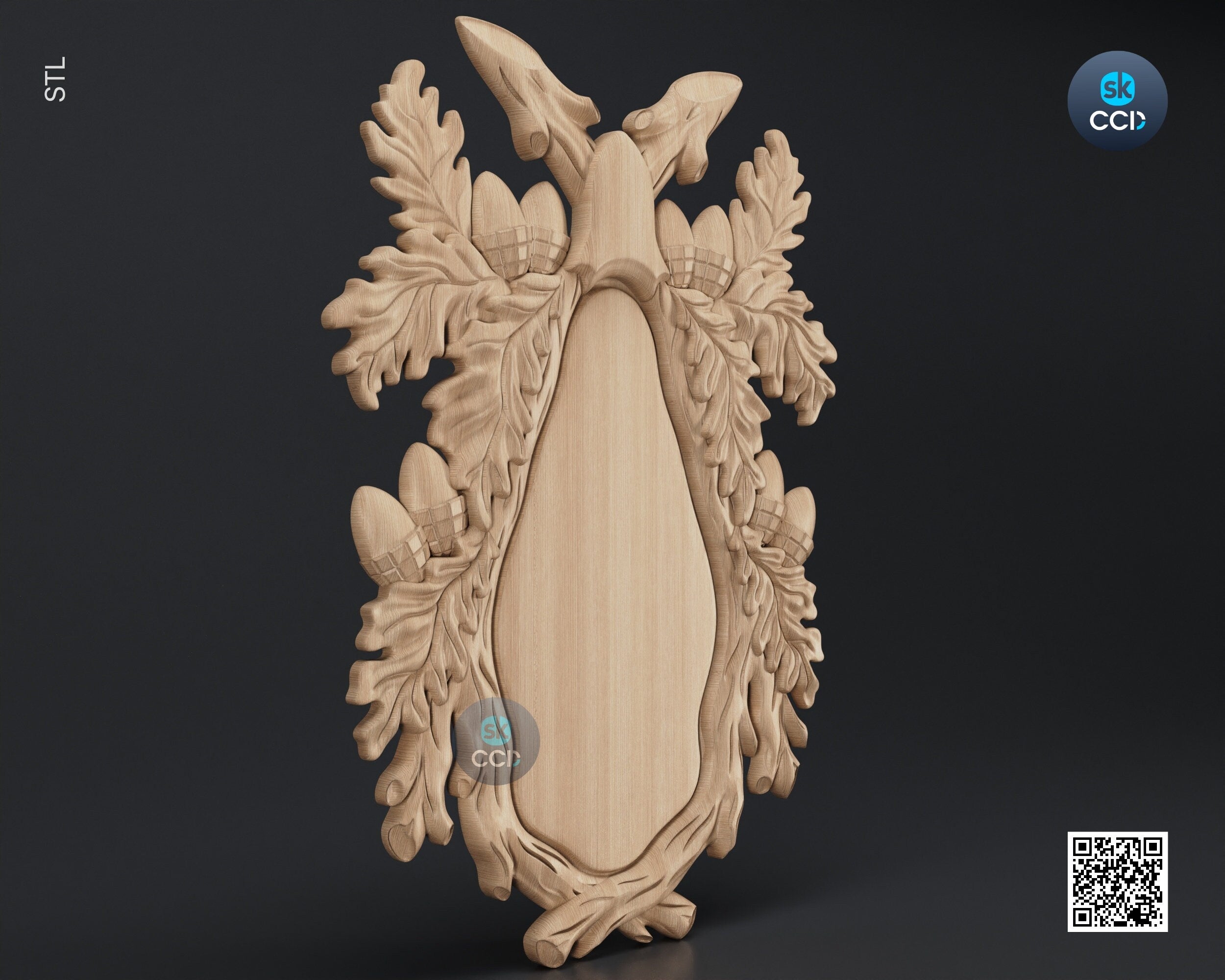 Carved Frame STL 3D Model, Carvign Frame, CNC Router Carving ArtCAM File, CNC files, Wood, Art, Wall Decor SKWF1017
