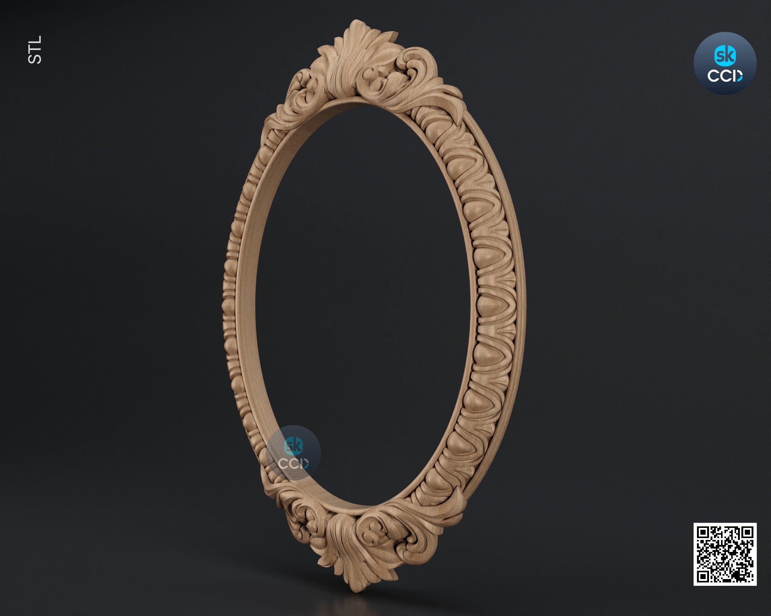 Carved Frame STL 3D Model, Carvign Frame, CNC Router Carving ArtCAM File, CNC files, Wood, Art, Wall Decor SKWF1069