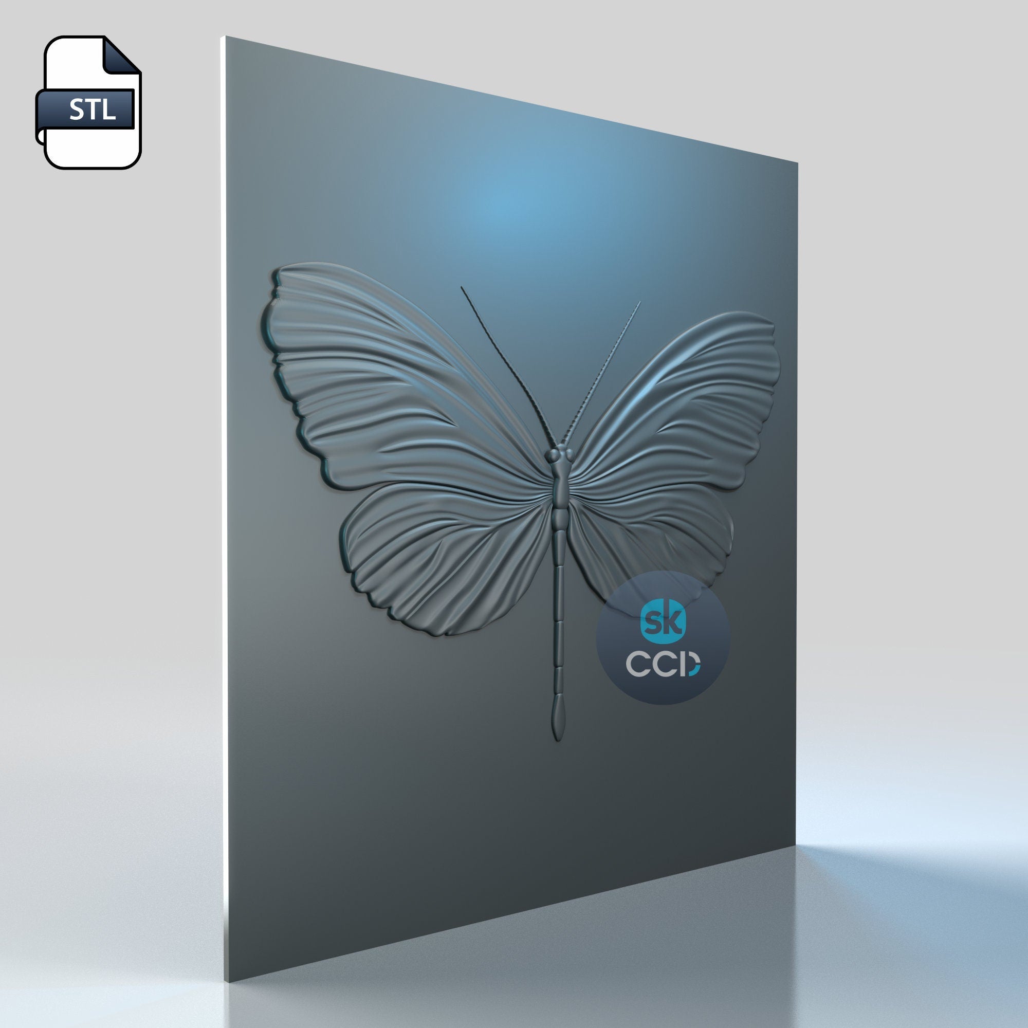Butterfly | Wood Carving Art | Digital Files | Carving |  Instant Download for CNC | 3D Model | 3D Printed Wall Art