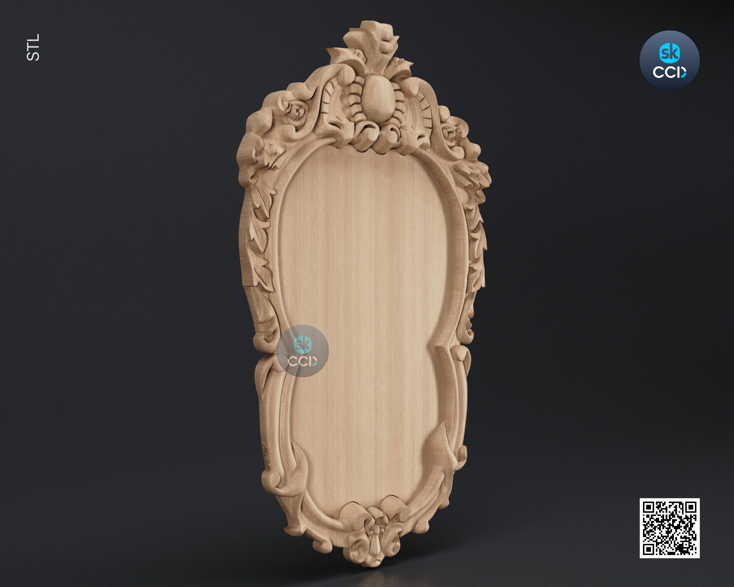 Carved Frame STL 3D Model, Carvign Frame, CNC Router Carving ArtCAM File, CNC files, Wood, Art, Wall Decor SKWF1015