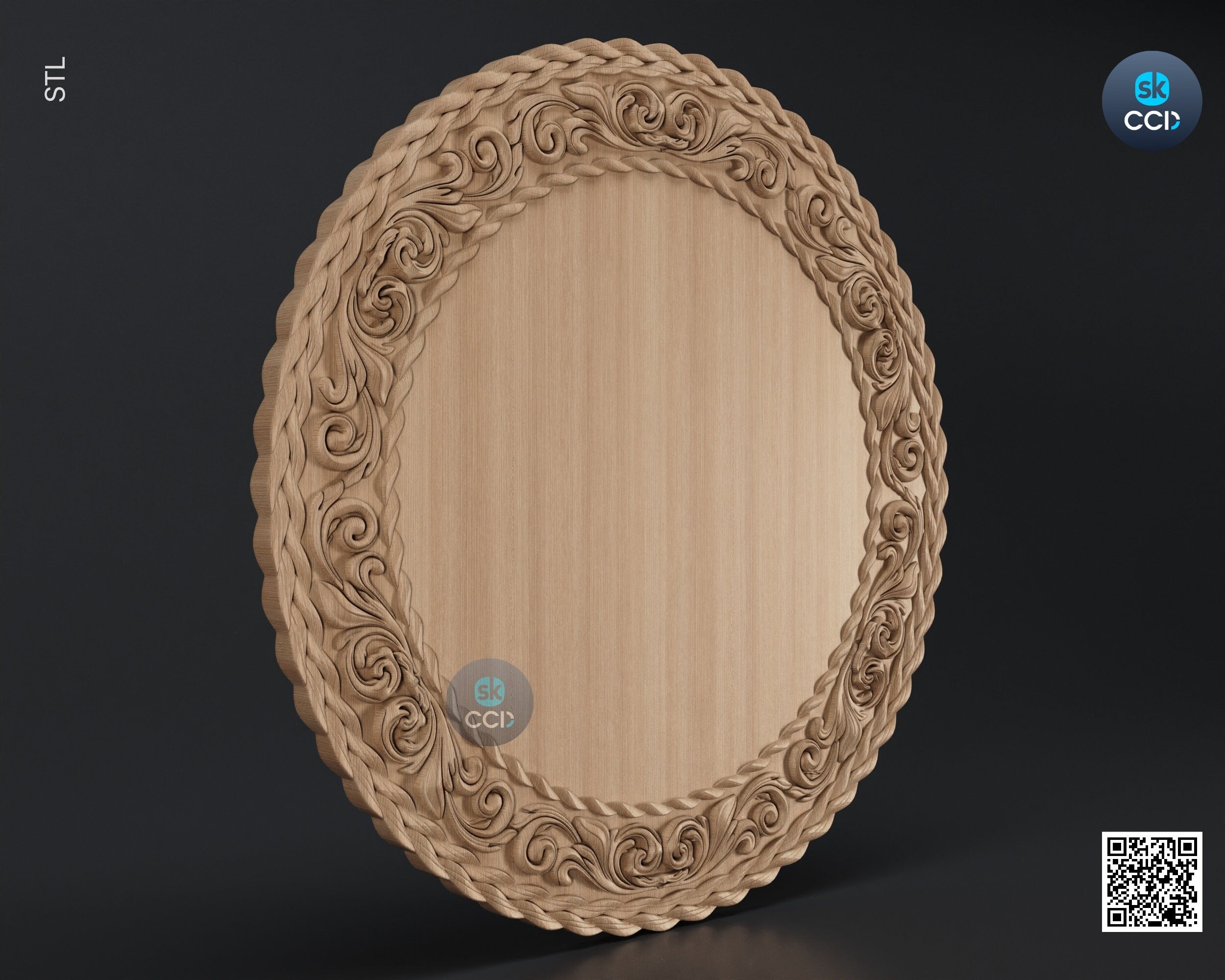 Carved Frame STL 3D Model, Carvign Frame, CNC Router Carving ArtCAM File, CNC files, Wood, Art, Wall Decor SKWF1047