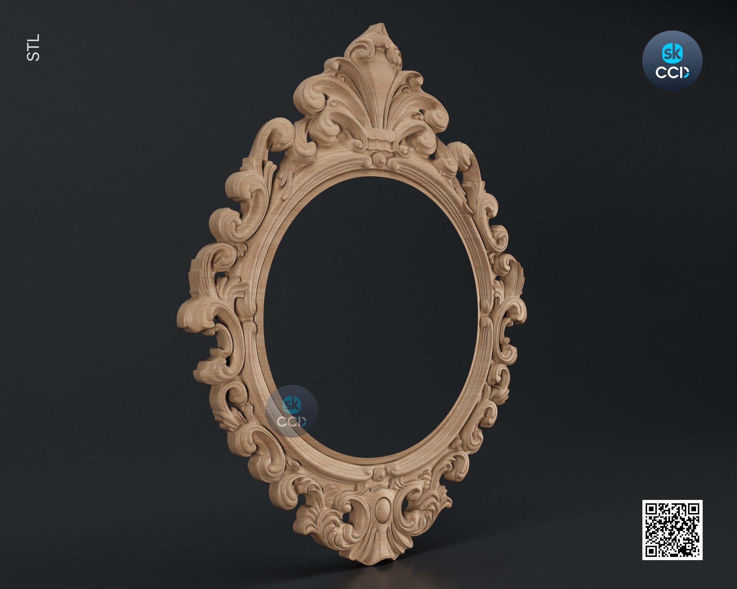 Carved Frame STL 3D Model, Carvign Frame, CNC Router Carving ArtCAM File, CNC files, Wood, Art, Wall Decor SKWF1038