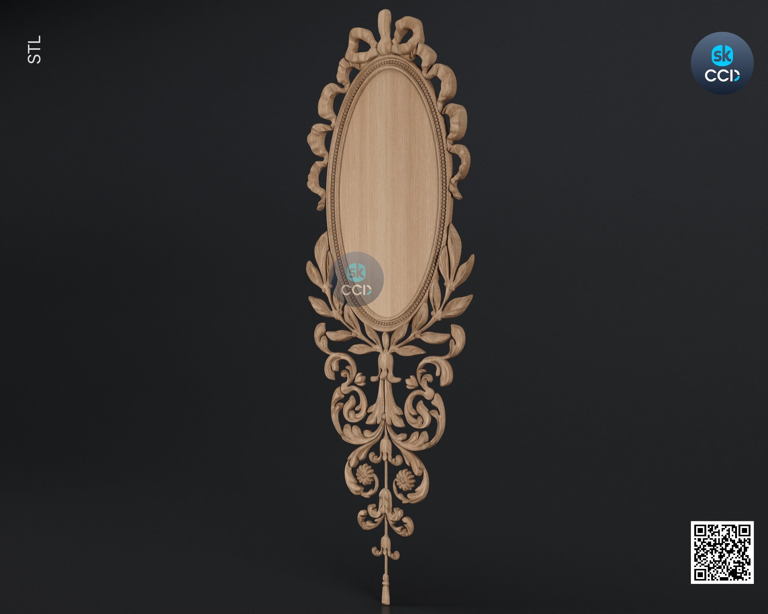 Carved Frame STL 3D Model, Carvign Frame, CNC Router Carving ArtCAM File, CNC files, Wood, Art, Wall Decor SKWF10131