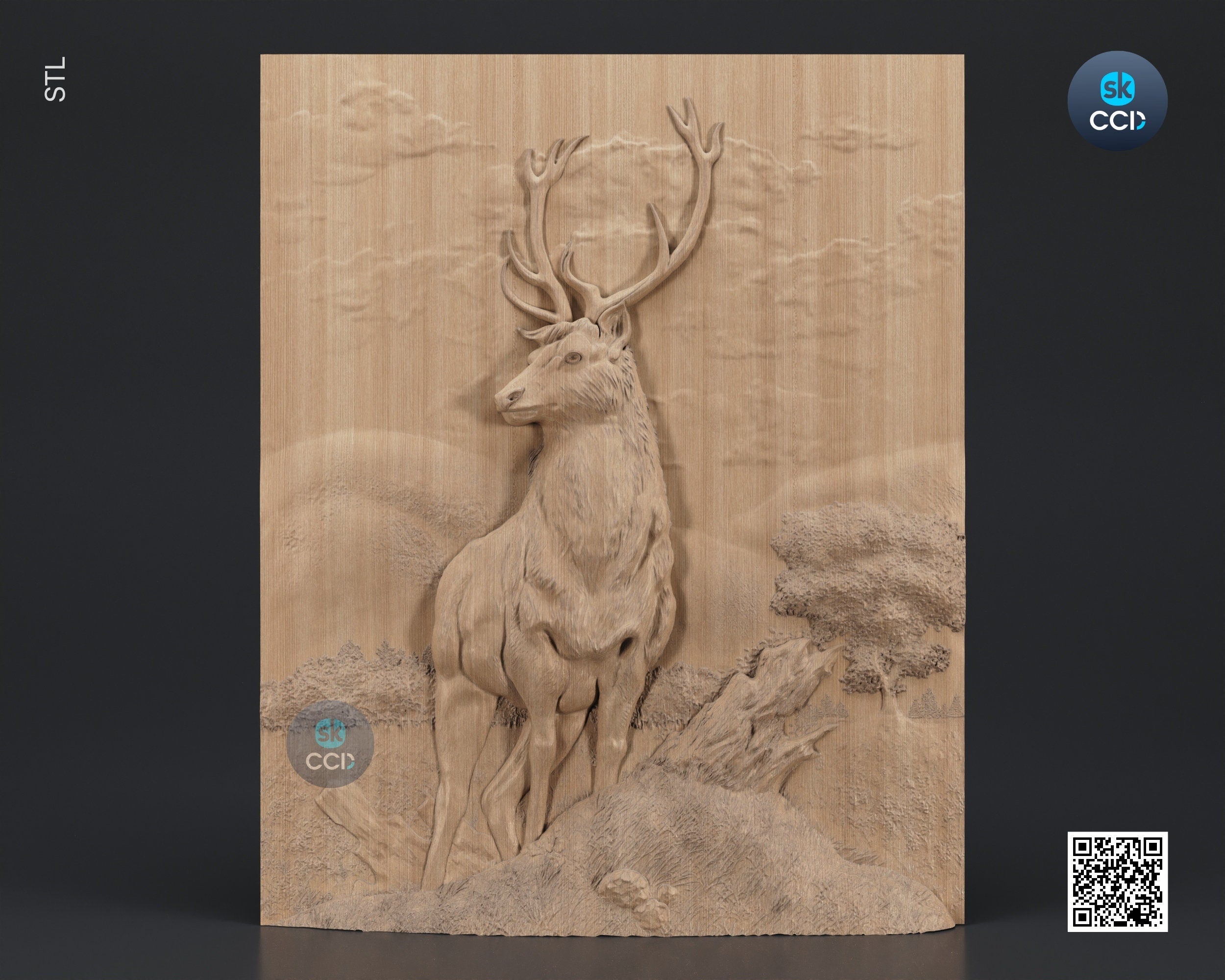 Wood Wall Art, Wisdom STL Model, CNC Router Carving ArtCAM File, Wall Sculpture, Wood Carving, 3D Model