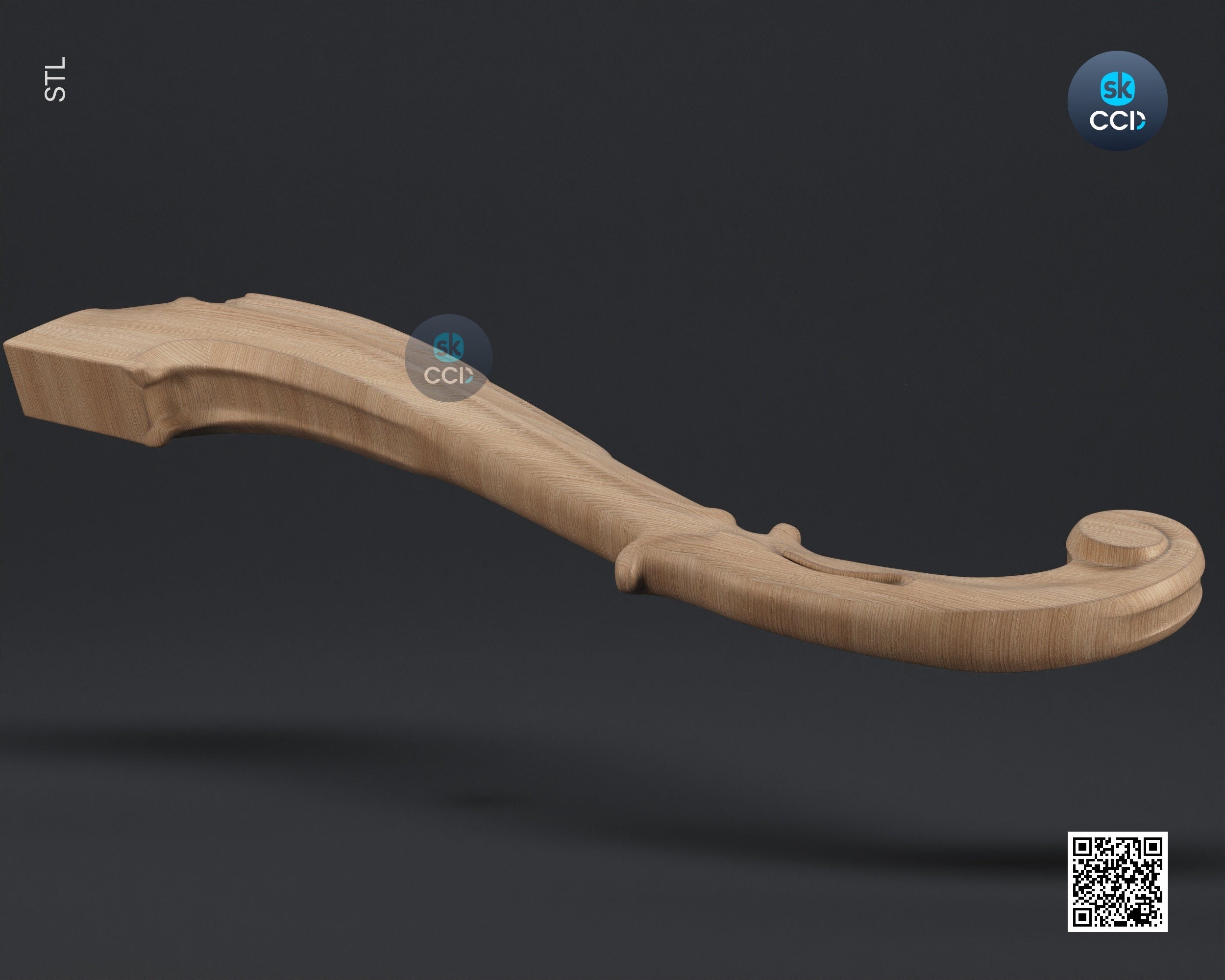 Furniture Leg 3D Model For Cnc Router, Wood Carving Digital File, Column Design, Model No. SKWL1026