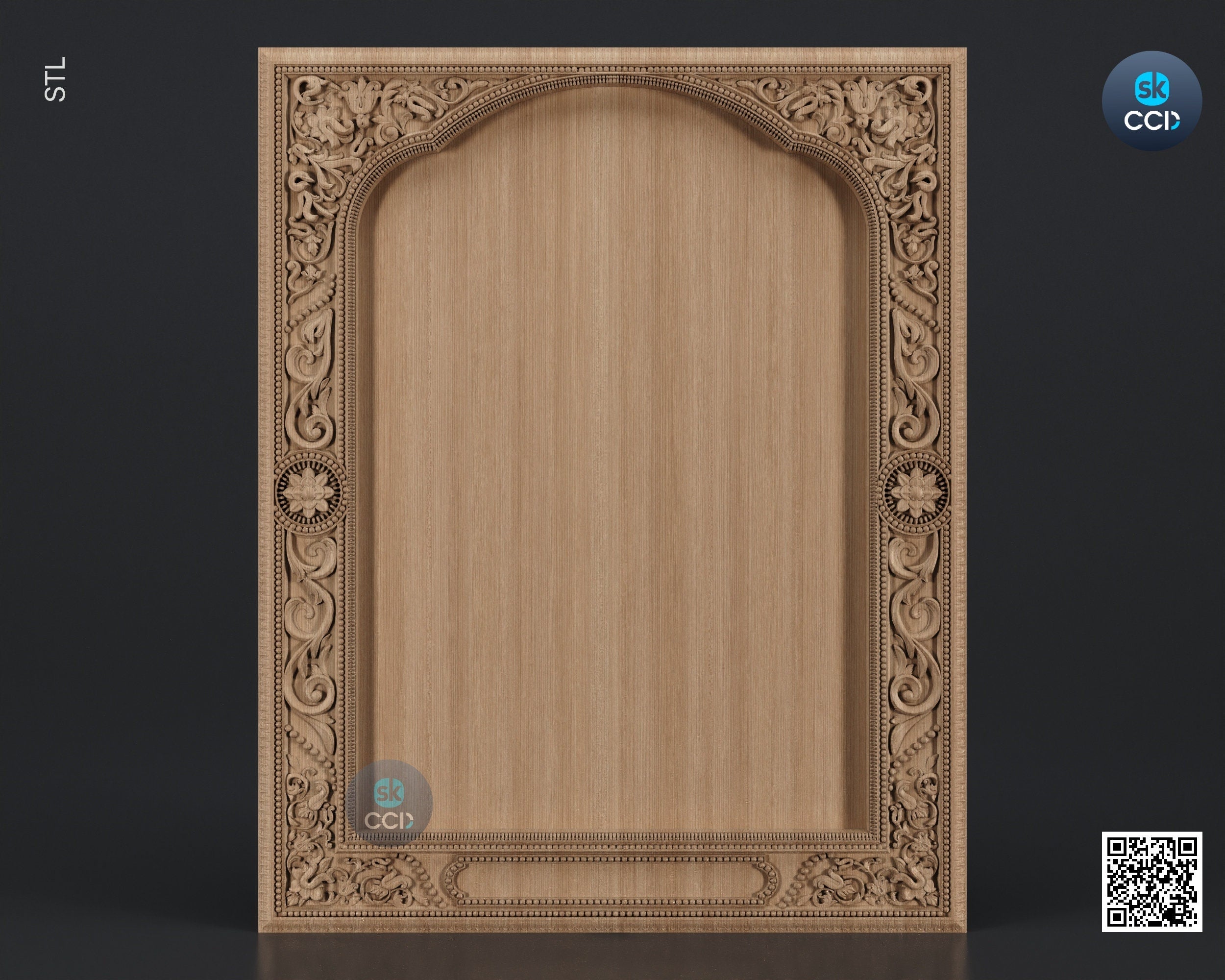 Carved Frame STL 3D Model, Carvign Frame, CNC Router Carving ArtCAM File, CNC files, Wood, Art, Wall Decor SKWF1067