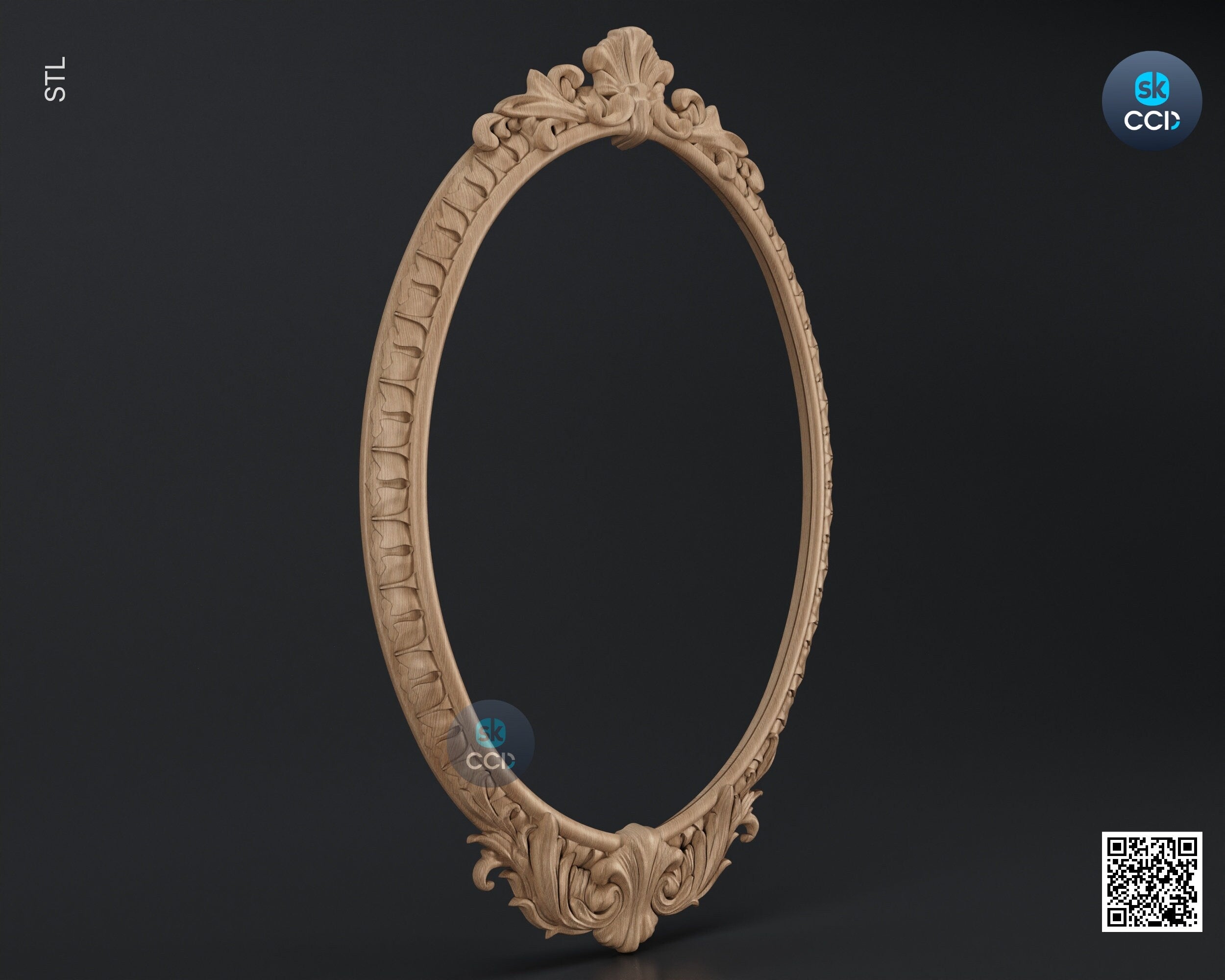 Carved Frame STL 3D Model, Carvign Frame, CNC Router Carving ArtCAM File, CNC files, Wood, Art, Wall Decor SKWF1068