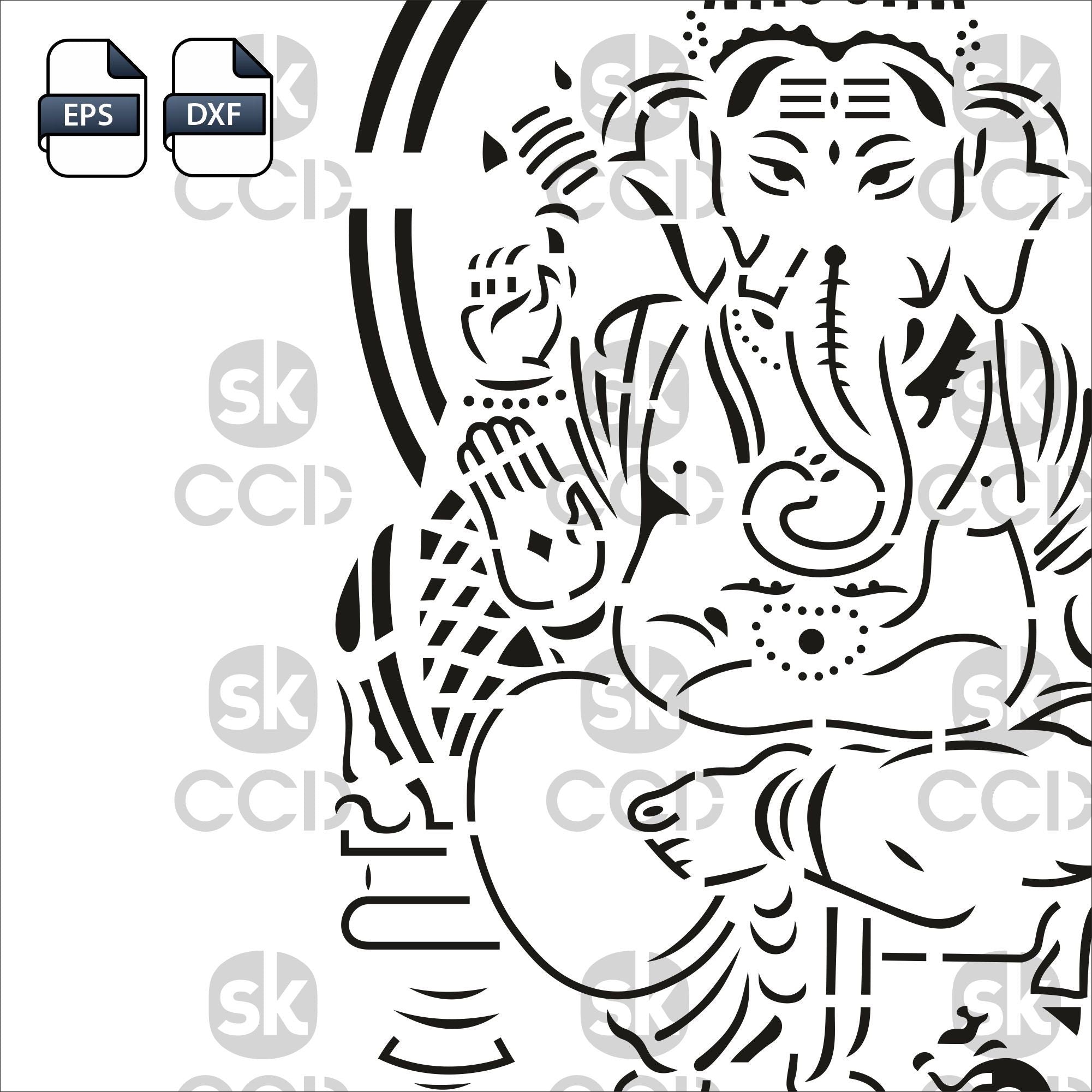 Lord Ganesh | Ganesha | Laser Cutting Design | Dxf File | Laser cut design | Instant Download