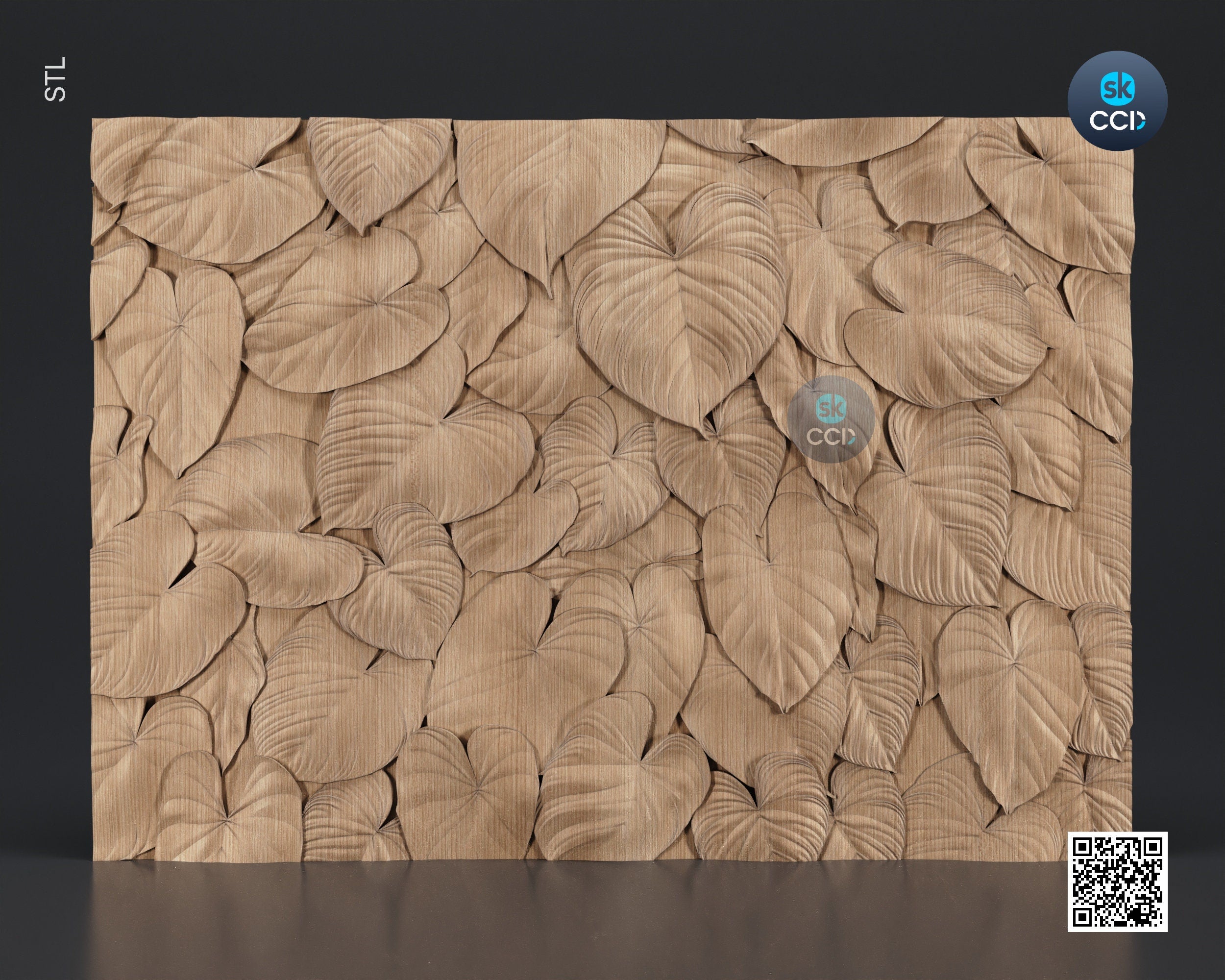 Wood Carving Art | Digital Files | Carving | Fogliame | Instant Download Files for CNC | 3D Model | 3D Printed Wall Art