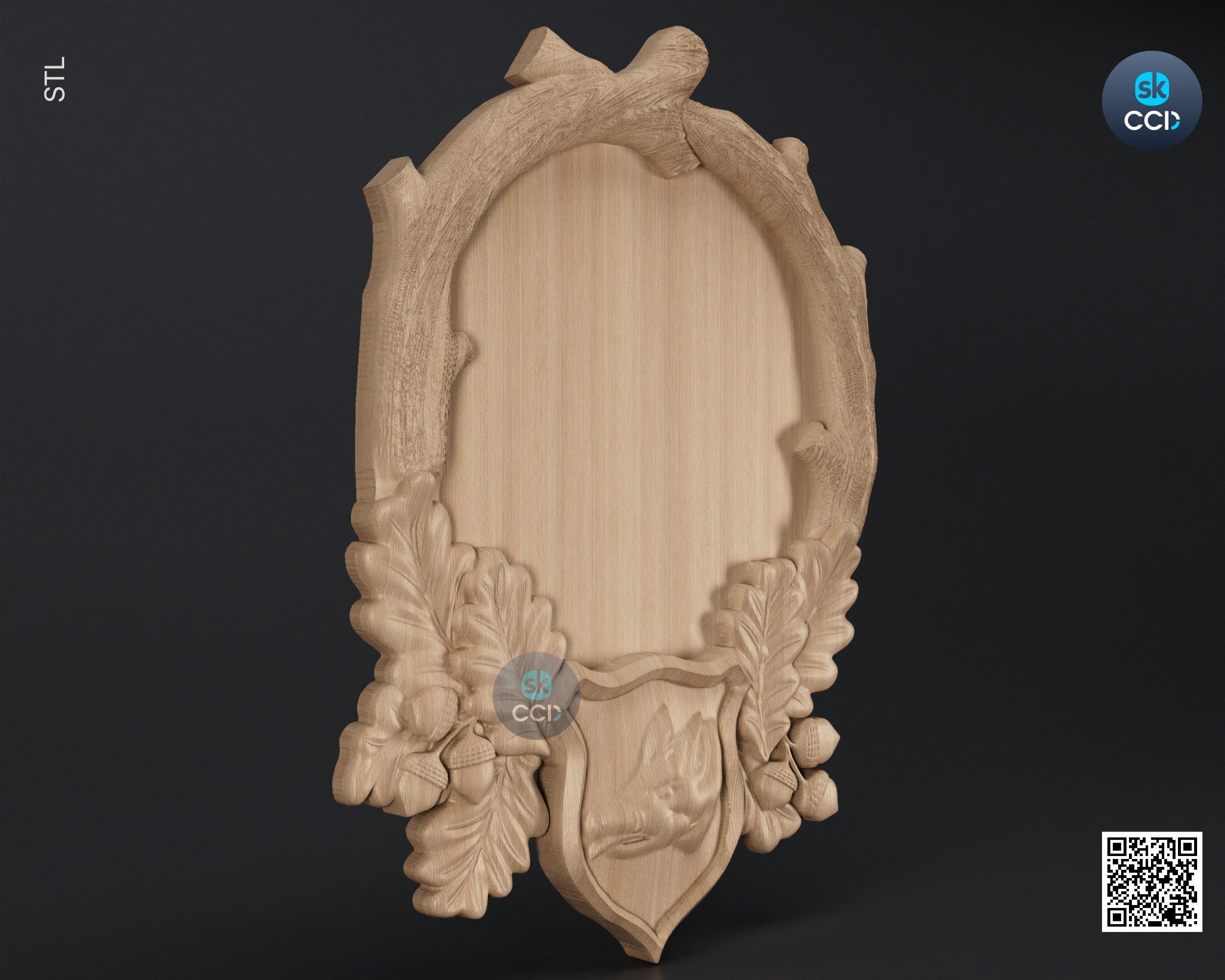 Carved Frame STL 3D Model, Carvign Frame, CNC Router Carving ArtCAM File, CNC files, Wood, Art, Wall Decor SKWF10238
