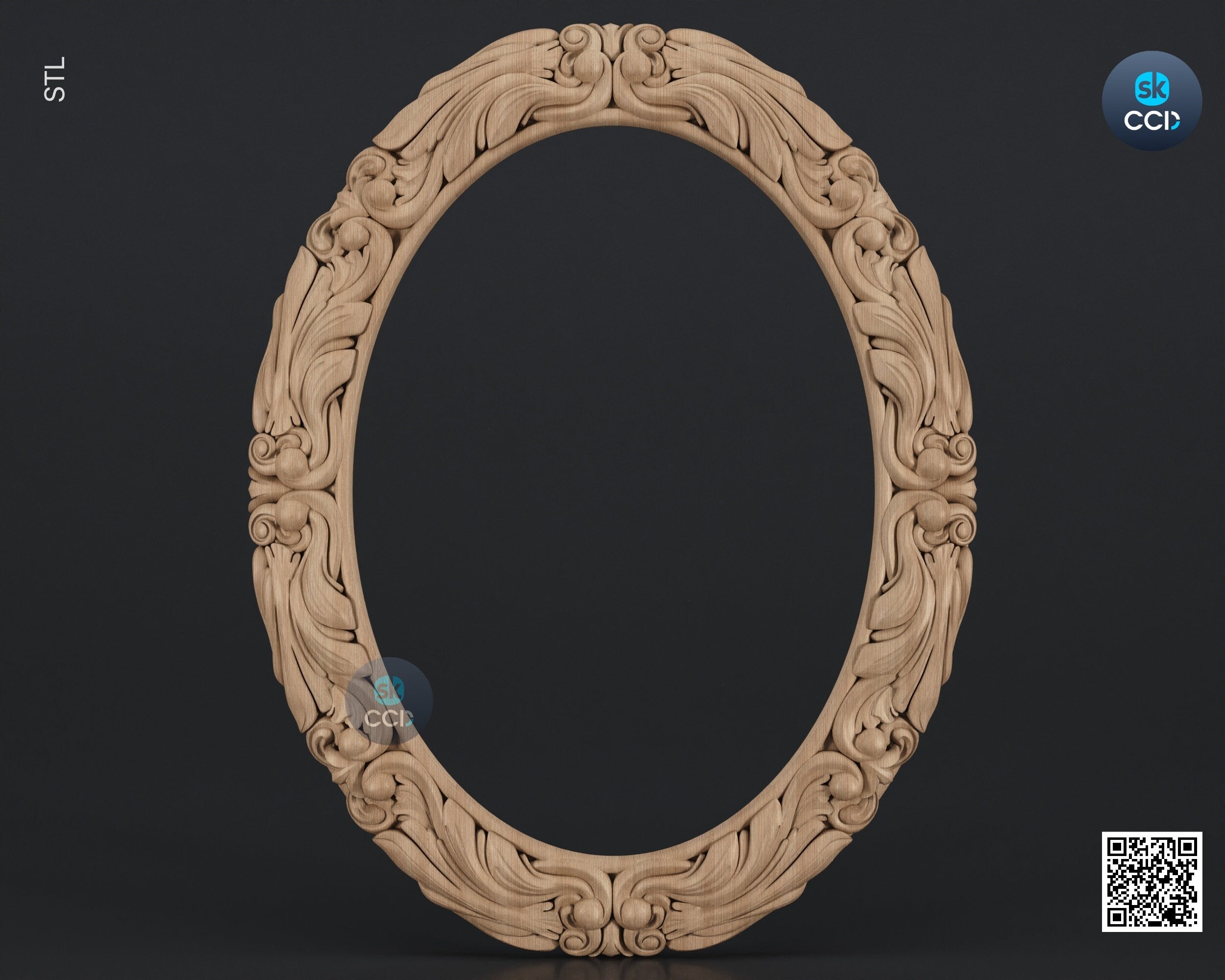 Carved Frame STL 3D Model, Carvign Frame, CNC Router Carving ArtCAM File, CNC files, Wood, Art, Wall Decor SKWF10160