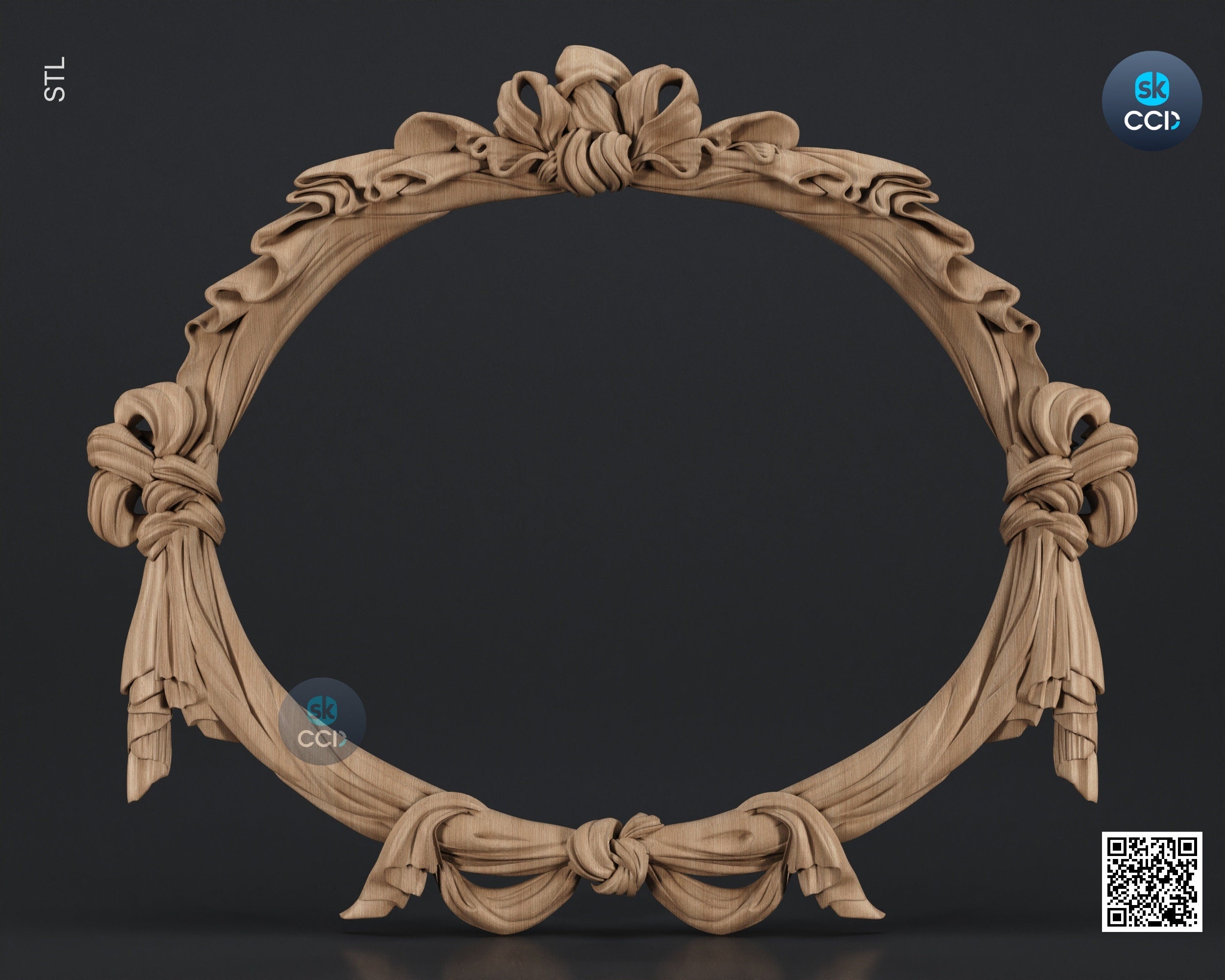 Carved Frame STL 3D Model, Carvign Frame, CNC Router Carving ArtCAM File, CNC files, Wood, Art, Wall Decor SKWF1096
