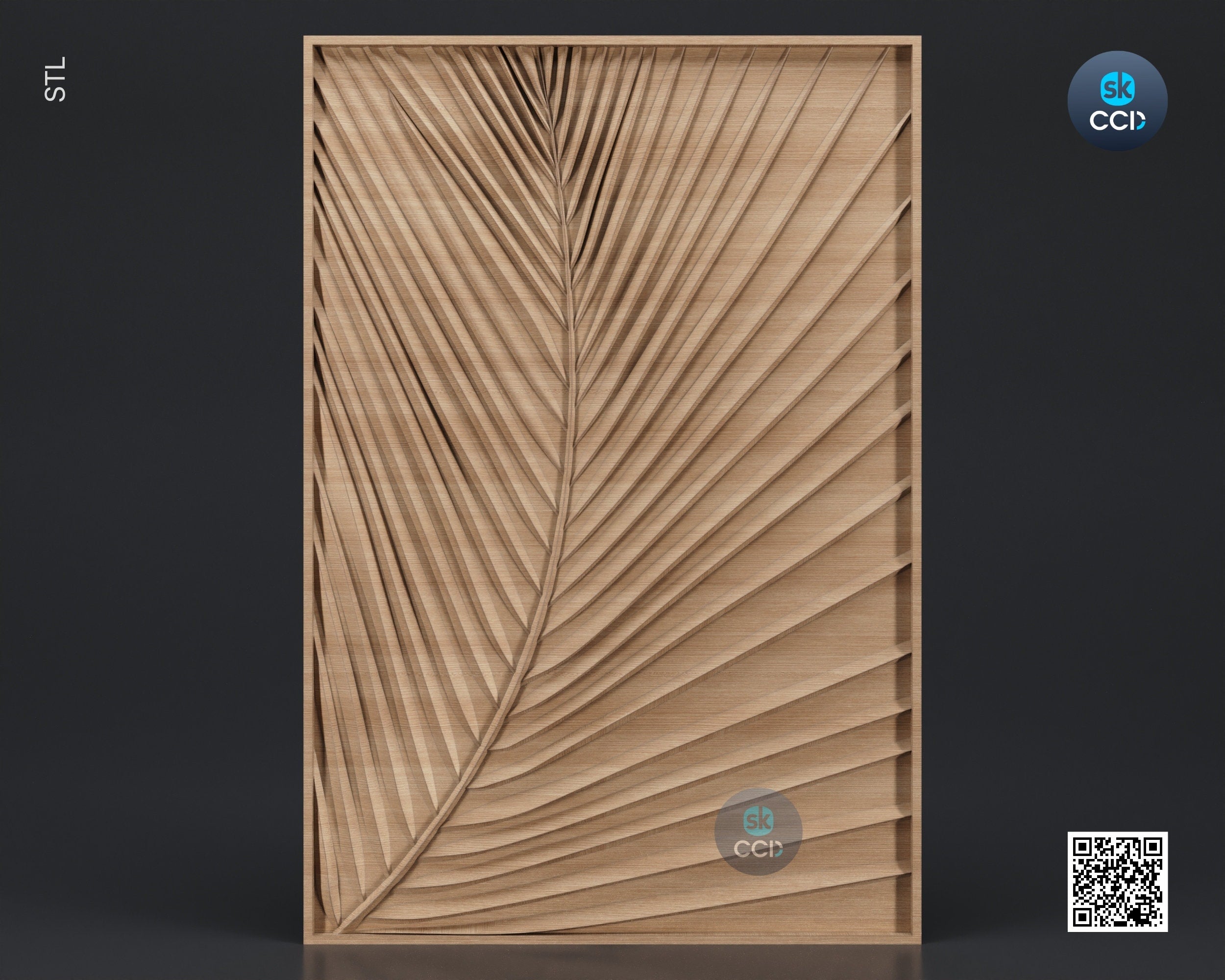 Wood Wall Art, Leaf STL Model, CNC Router Carving ArtCAM File, Wall Sculpture, Wood Carving, 3D Model