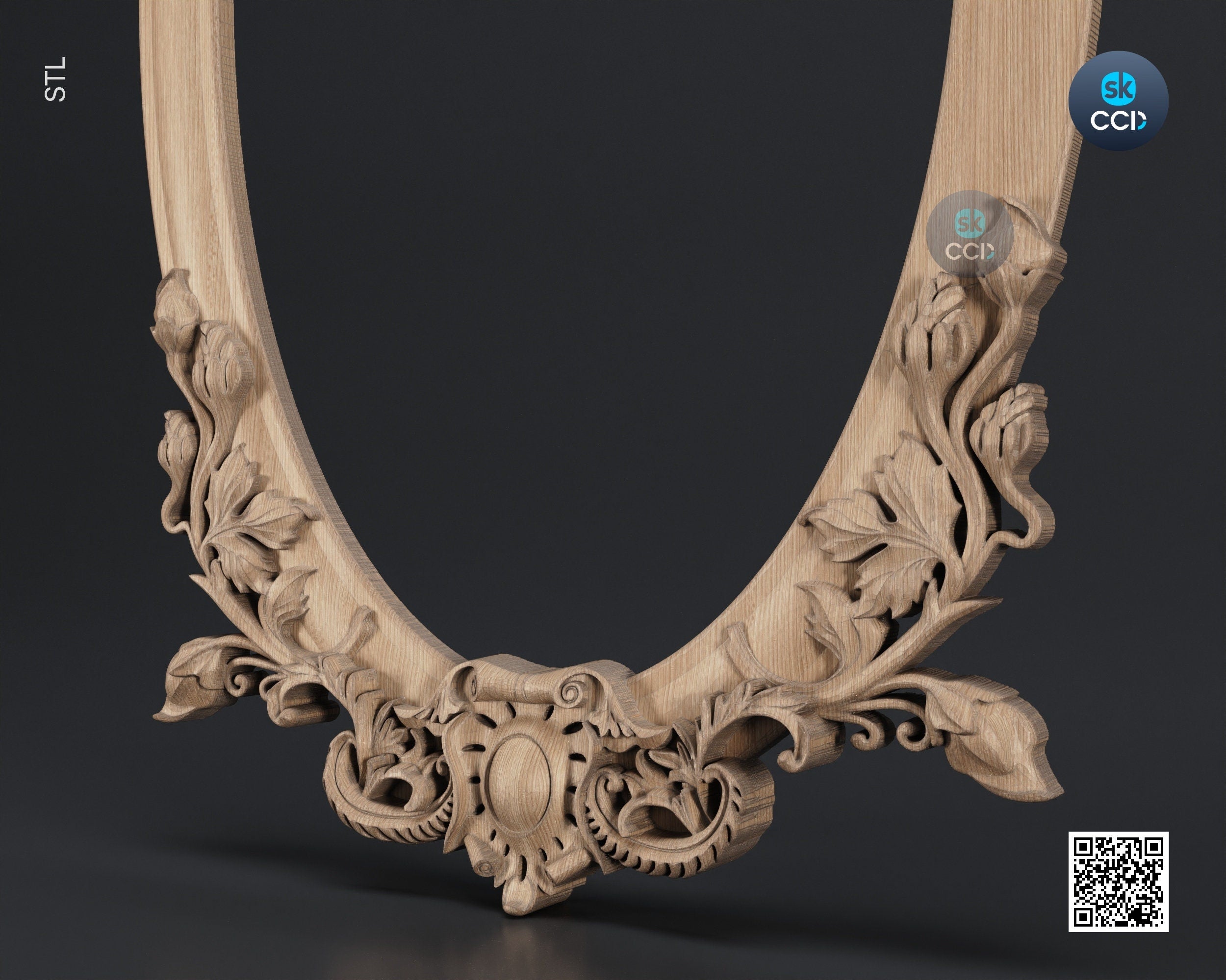 Carved Frame STL 3D Model, Carvign Frame, CNC Router Carving ArtCAM File, CNC files, Wood, Art, Wall Decor SKWF1012