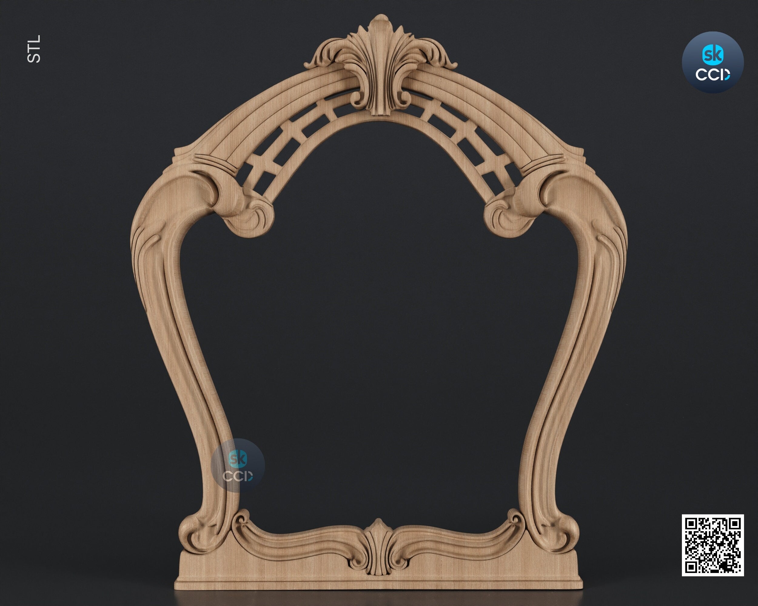 Carved Frame STL 3D Model, Carvign Frame, CNC Router Carving ArtCAM File, CNC files, Wood, Art, Wall Decor SKWF10195