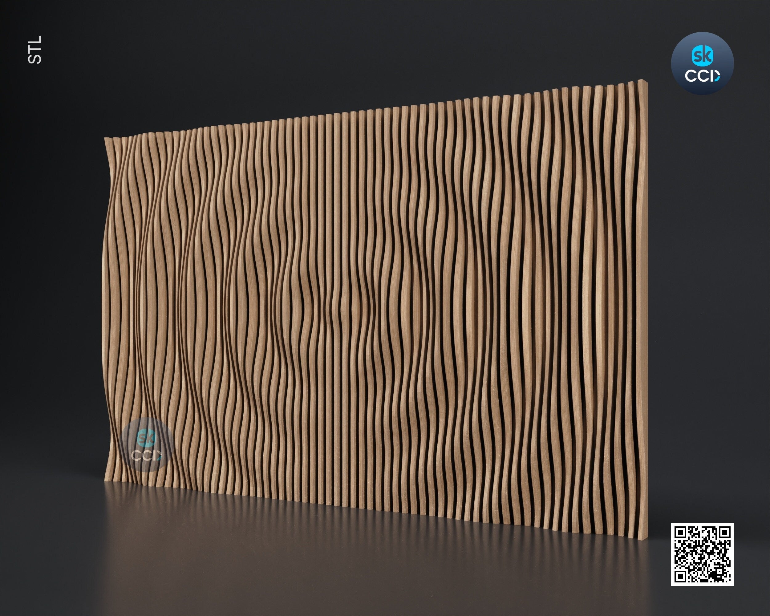 Wood Wall Art, Parametric STL Model, CNC Router Carving ArtCAM File, Wall Sculpture, Wood Carving, 3D Model